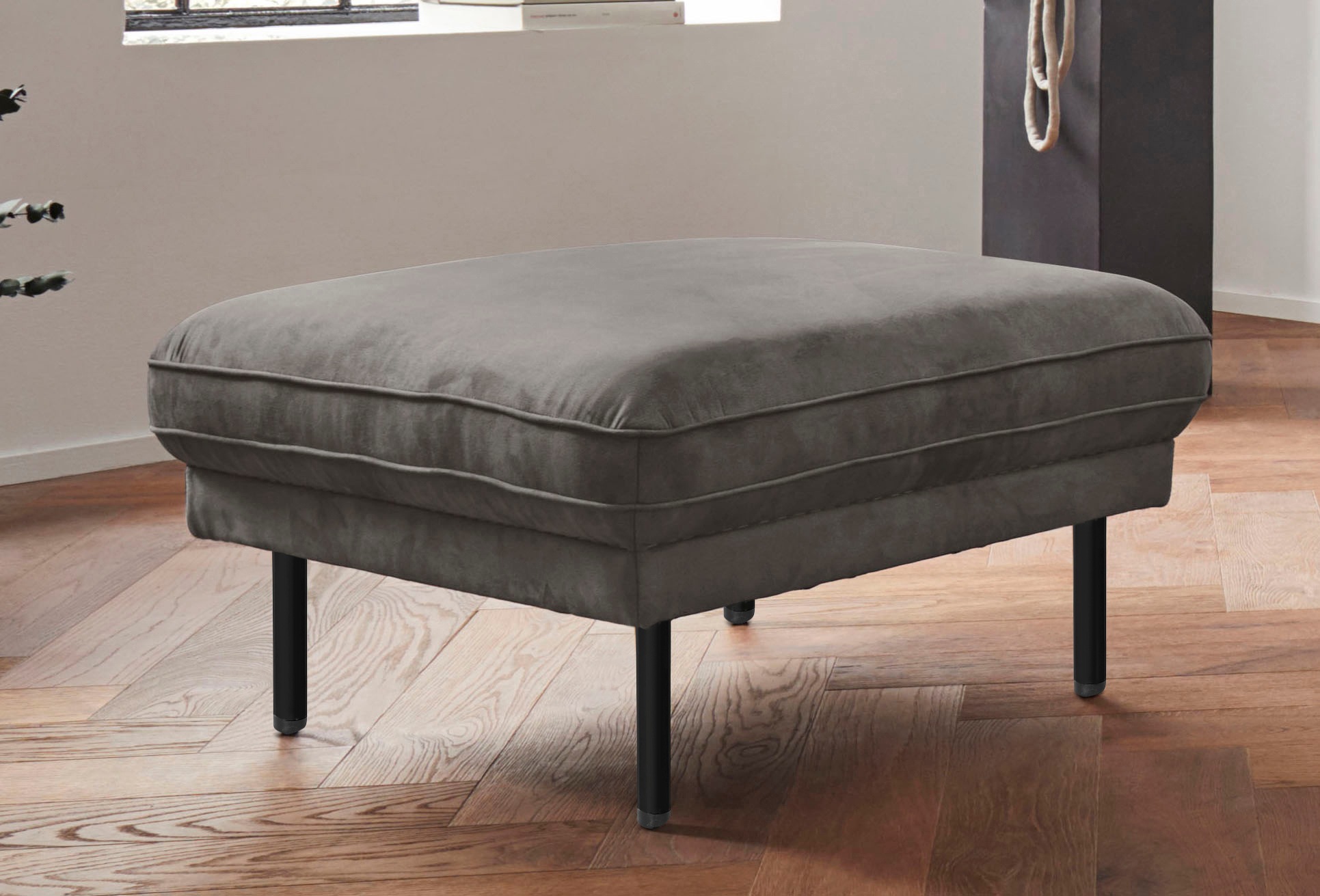 Home affaire Hocker »Nordfyn« edles Design in 3 Bezugsqualitäten, Design by günstig online kaufen