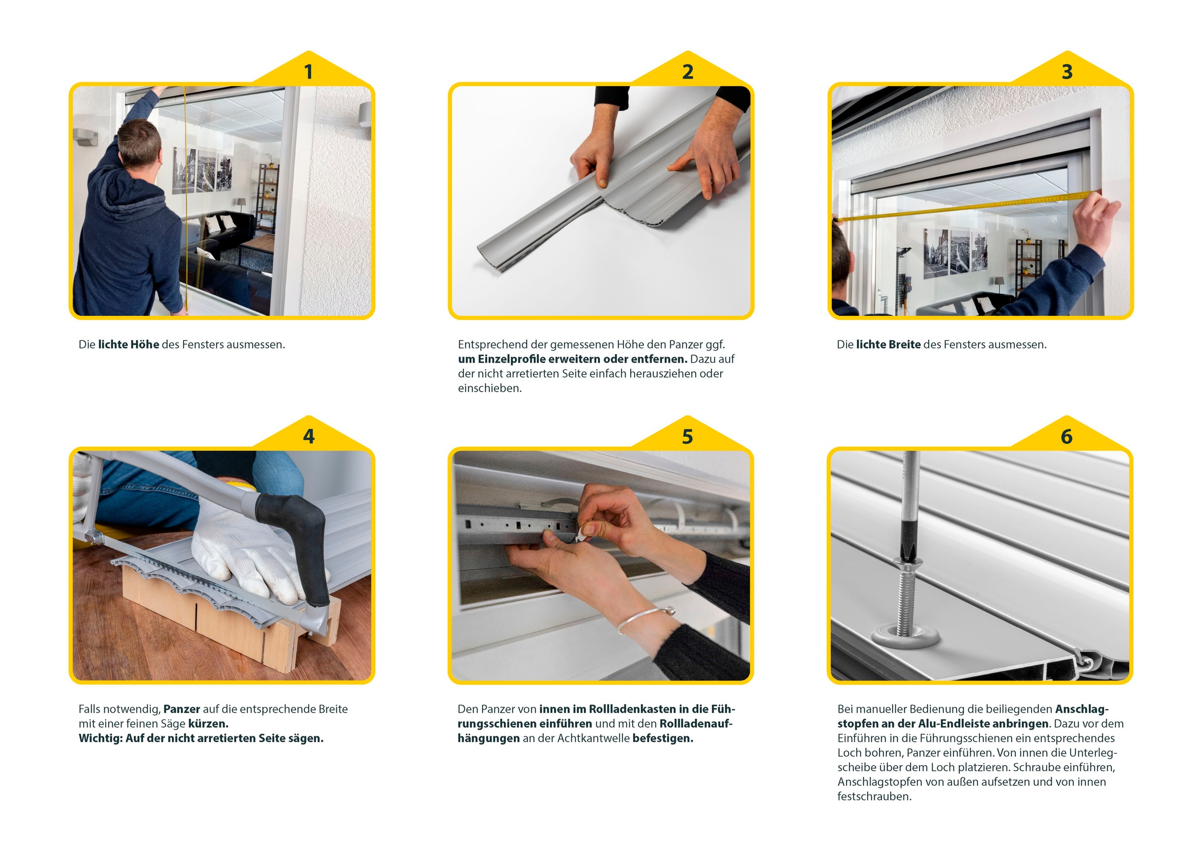SCHELLENBERG Rollladenpanzer »Set für Fenster, Mini System für 40 mm Stahlrohrwelle«, (Set), PVC Jalousie, in verschiedenen Größen erhältlich, grau