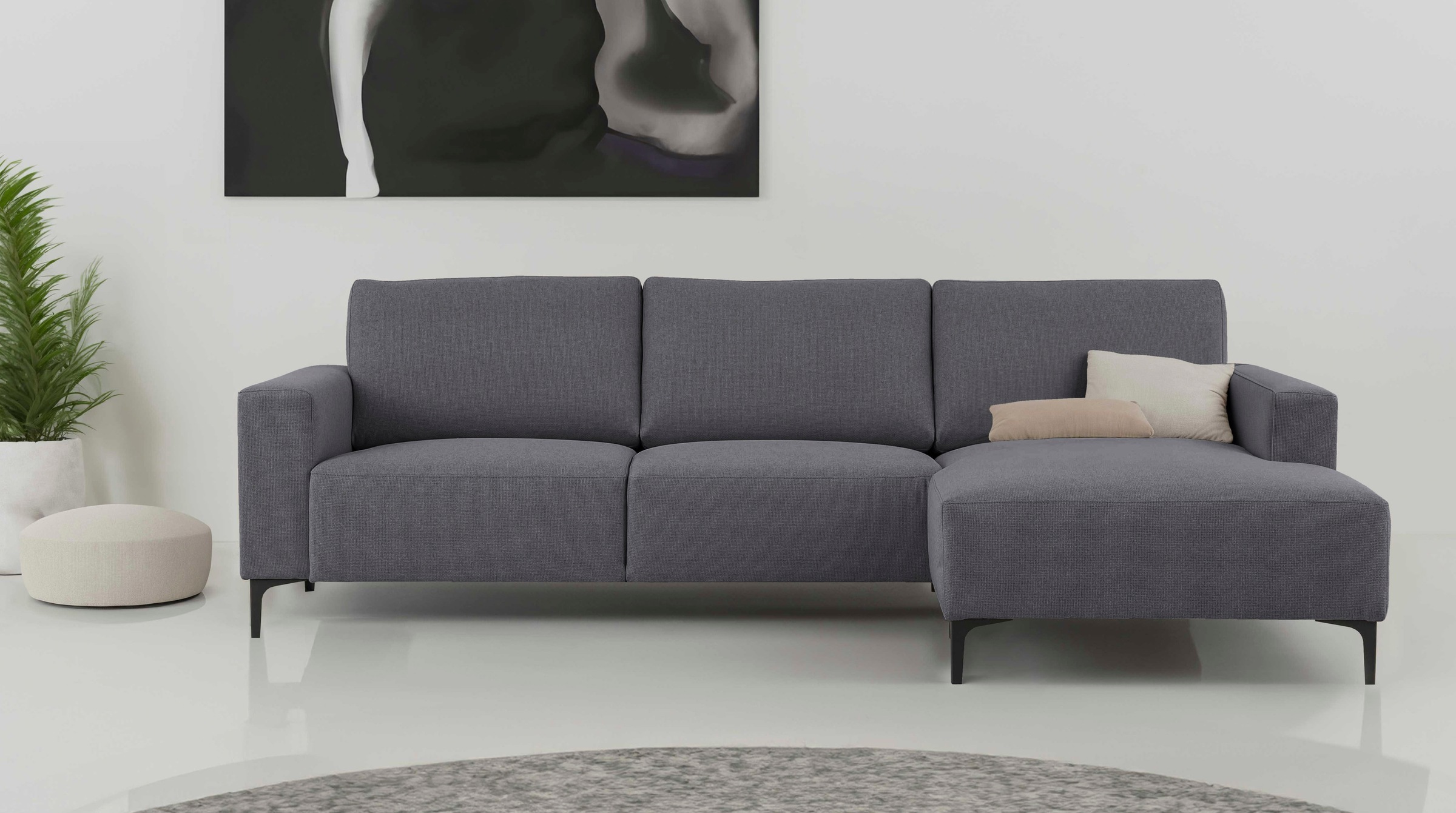 Home affaire Ecksofa »Tournon, L-Form, Breite 262 cm, Webstoff, Chenille«, günstig online kaufen