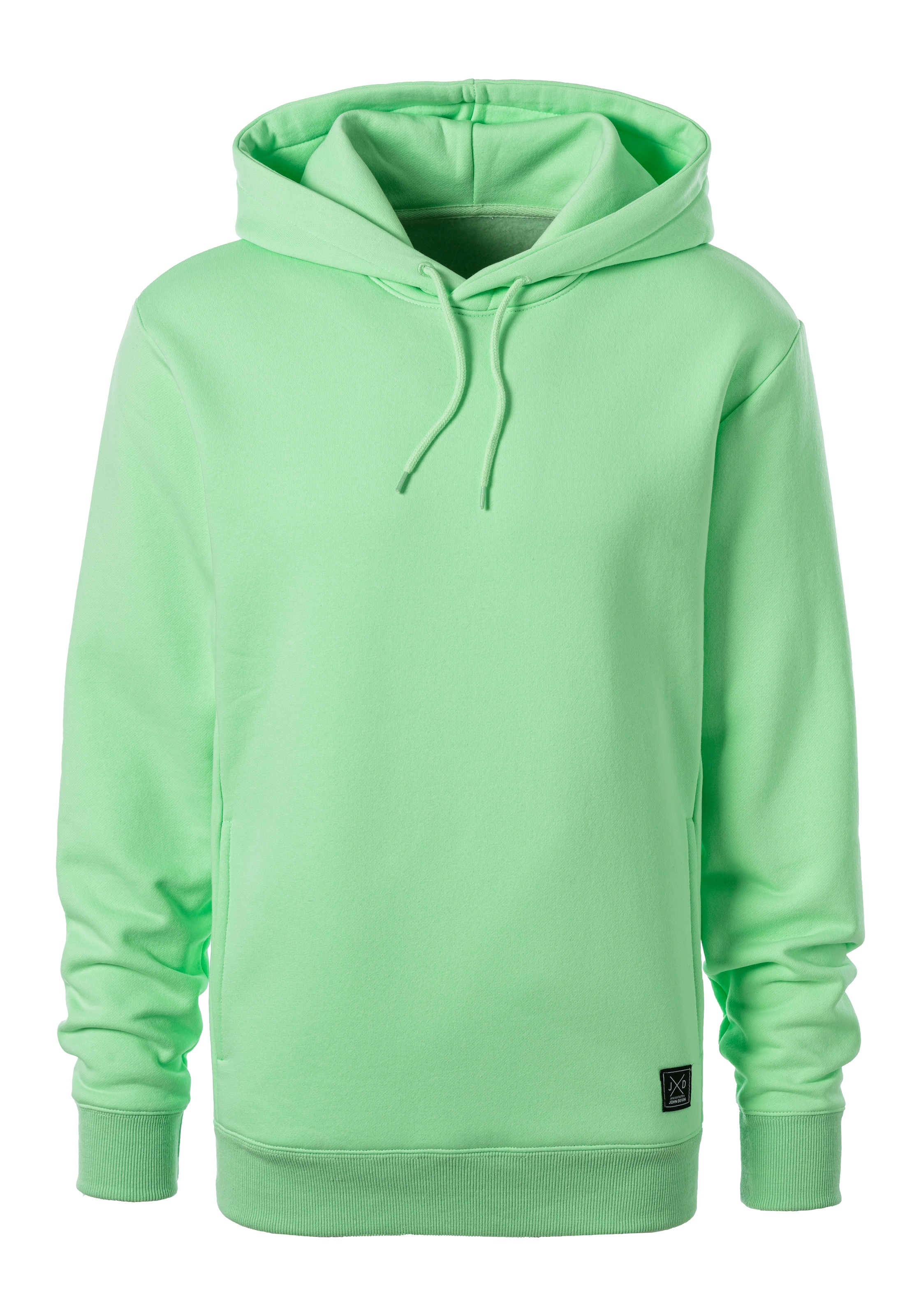 John Devin Hoodie, Langarm, Sweatshirt mit Rundhals und Kapuze, Baumwollmischung
