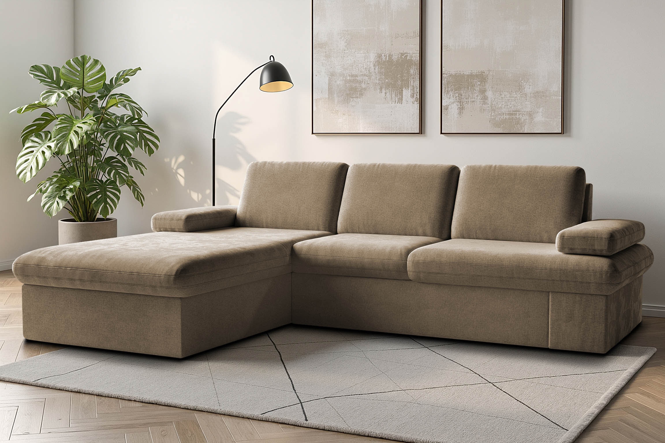 sit&more Ecksofa »Moreno L-Form, B: 247 cm« mit Armteilverstellung, optiona günstig online kaufen
