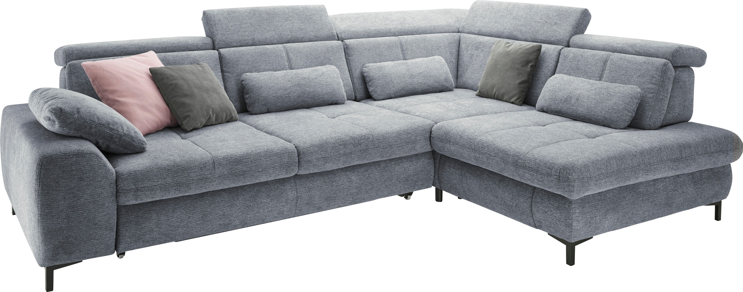 set one by Musterring Ecksofa »SO 3400, Komfortsitzhöhe 47cm oder 49cm, inkl. Sitztiefenverstellung«, verschiedene Funktionen, Kaltschaumpolsterung, Stellmaße 220 x 317 cm