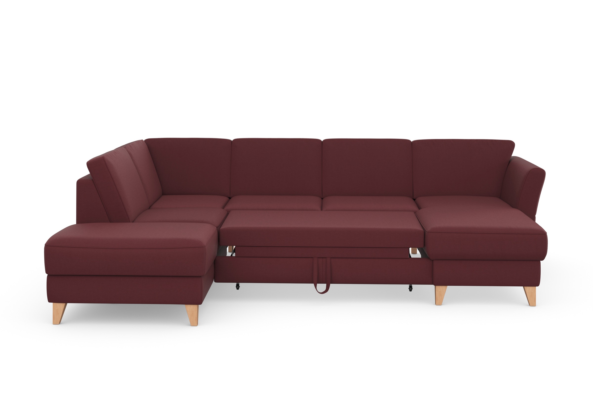 sit&more Wohnlandschaft »Visby U-Form«, wahlweise mit Bettfunktion und Stauraum, frei im Raum stellbar