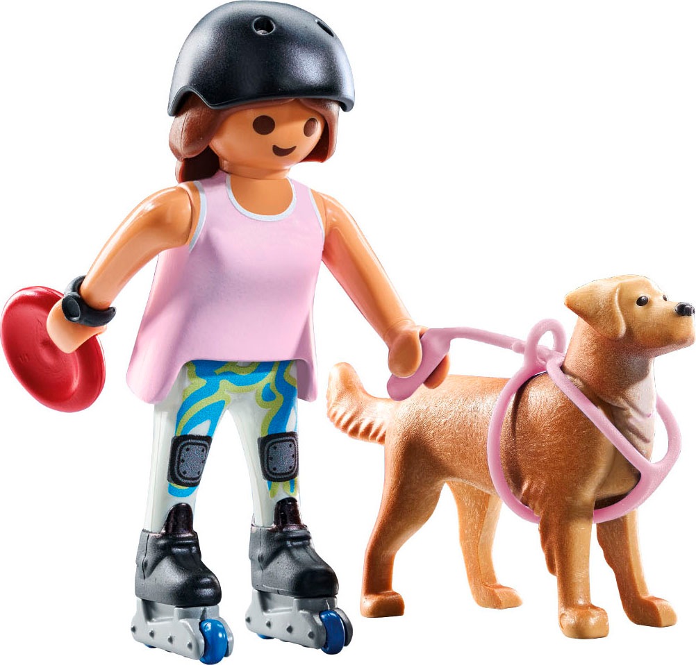 Playmobil® Konstruktions-Spielset »Inlinerin mit Retriever (71739), Playmobil My Life«, (12 St.)