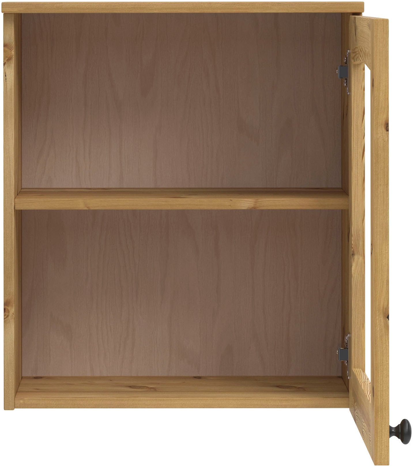 KOCHSTATION Hängeschrank »KS-Osby«, (1 St.), Kiefer massiv, Breite 50 cm, Tür mit Glaseinsatz