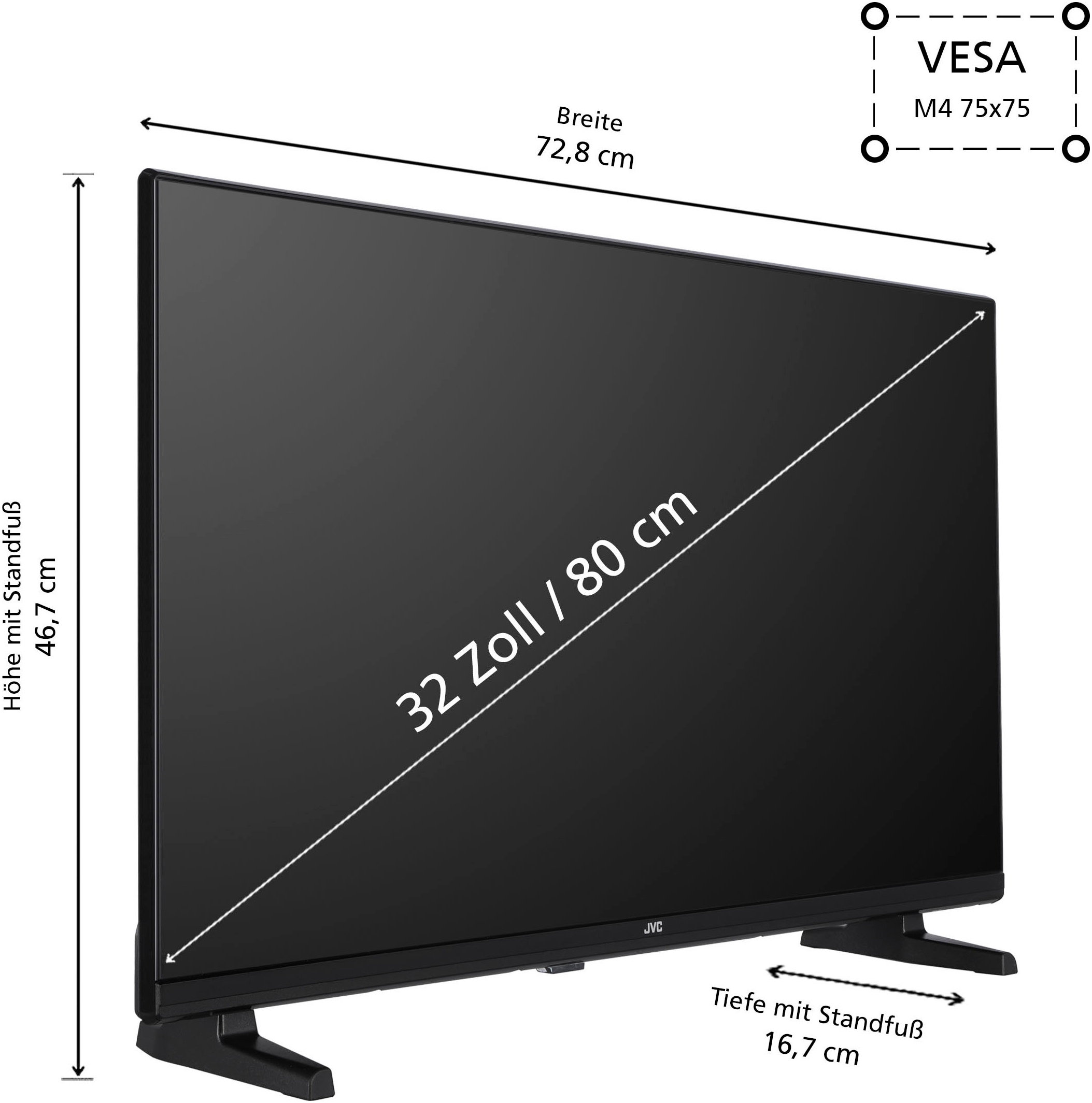 JVC LCD-LED Fernseher »LT-32VAF3355«, Full HD, Android TV-Smart-TV