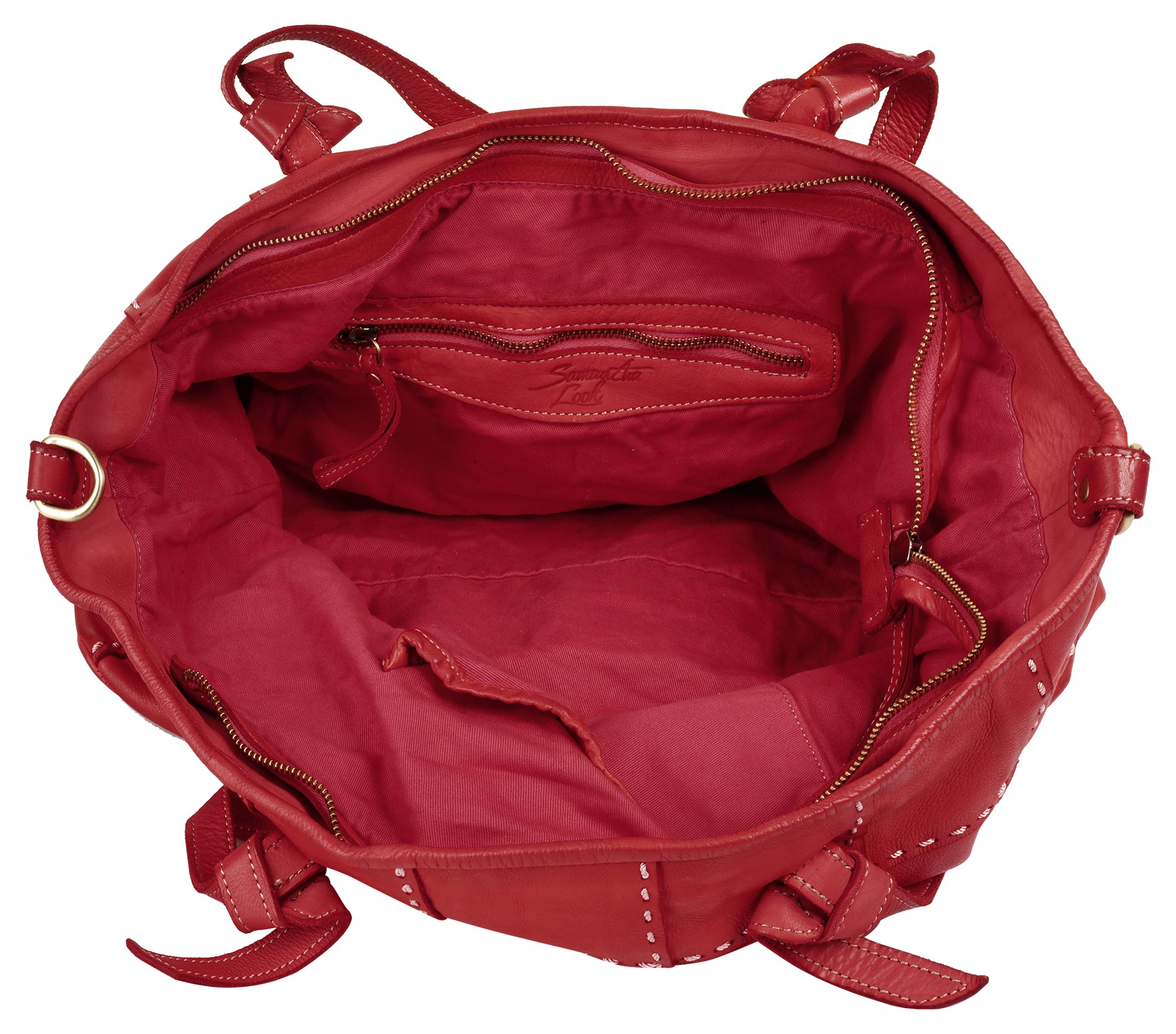 Samantha Look Shopper echt Leder, Made in Italy