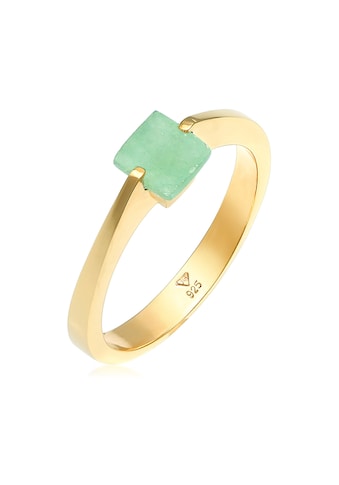 Elli Premium Fingerring »Jade Grün Dreieck klassik 925 Silber vergoldet« kaufen