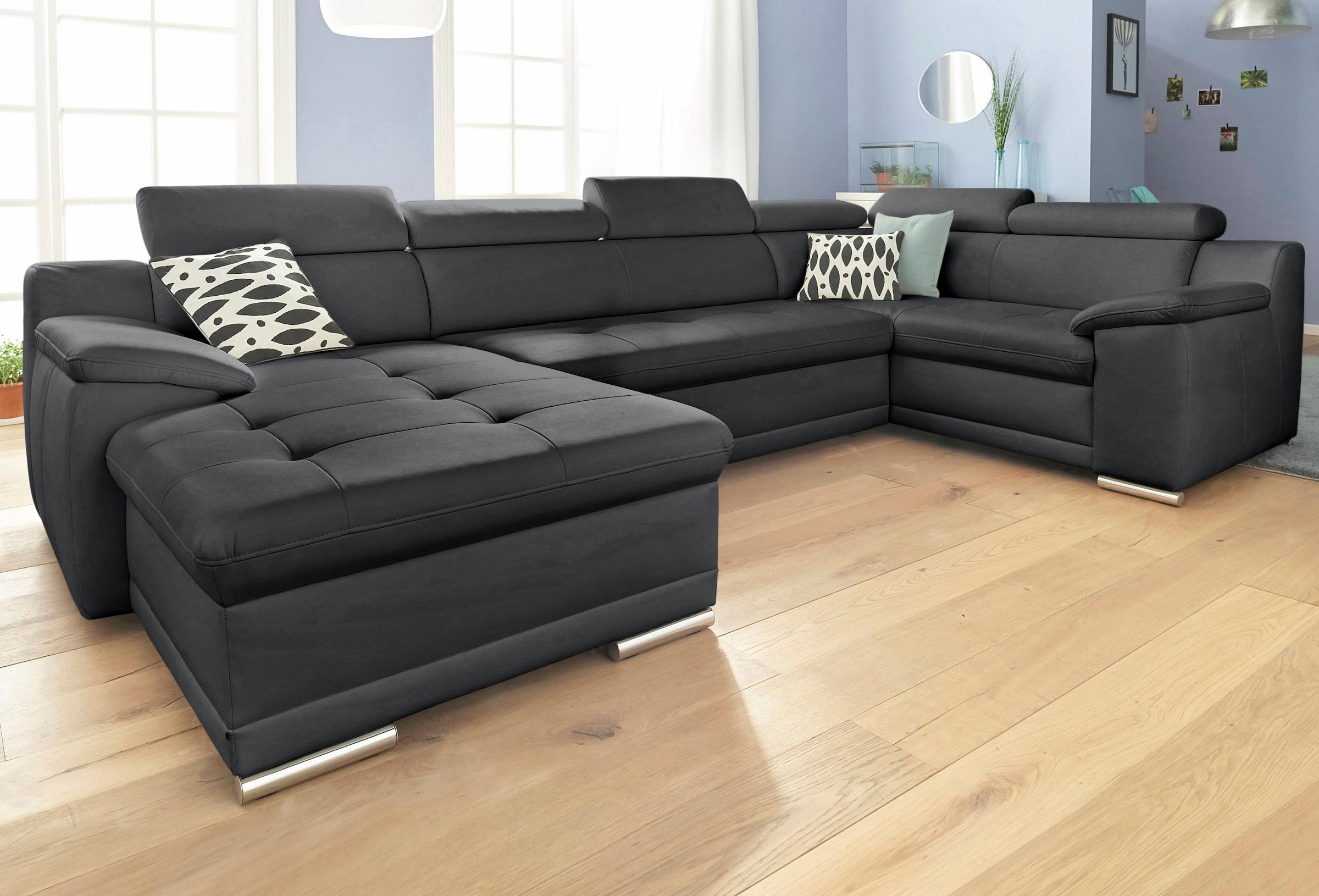 sit&more Wohnlandschaft »Andiamo U-Form«, mit Kopfteilverstellung, wahlweise mit Bettfunktion