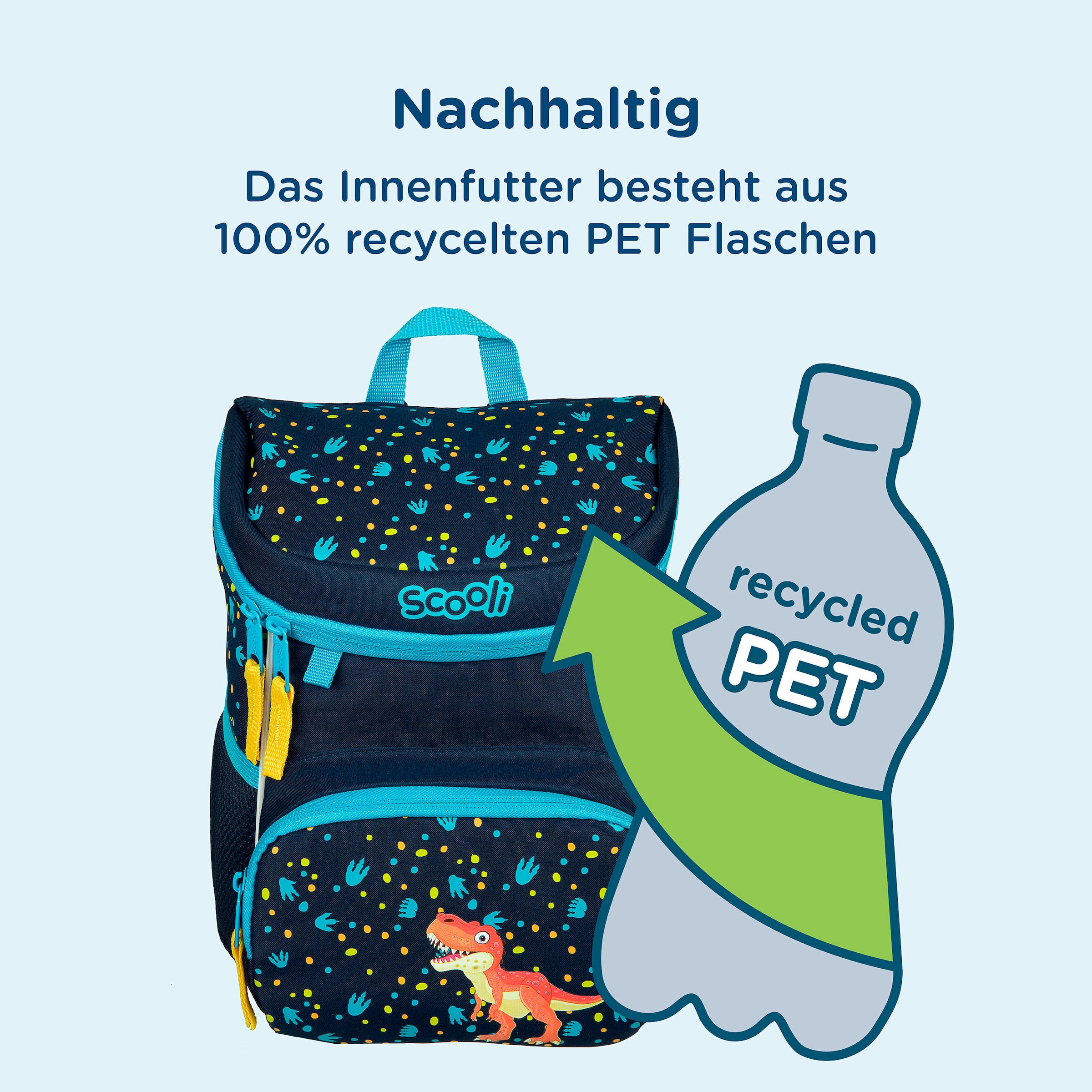 Scooli Kinderrucksack »Mini-Me, Domi Dino«, Reflektoren