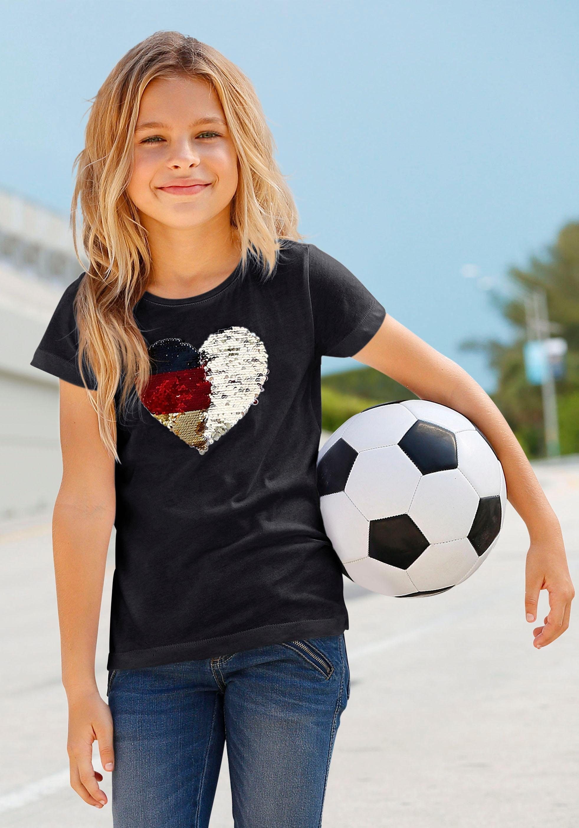 KIDSWORLD T-Shirt »Fußballshirt«, mit Wendepailletten jetzt im %Sale