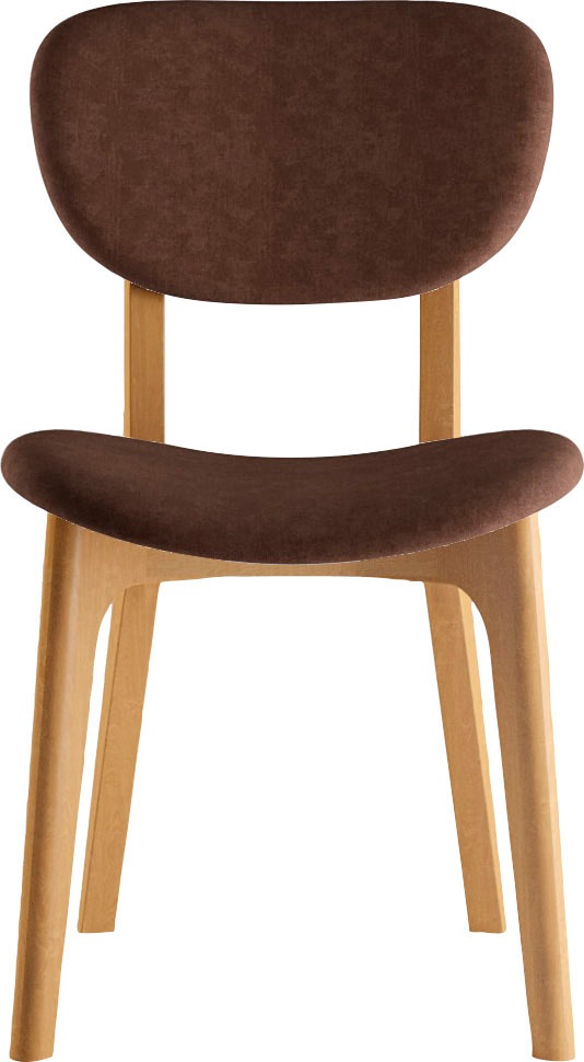 INOSIGN Stuhl »COZY Made in Italy«, (Set), 2 St., Microfaser, Gestell in Buche, Kirsch- oder Nussbaum, Massivholz, Design Stuhl
