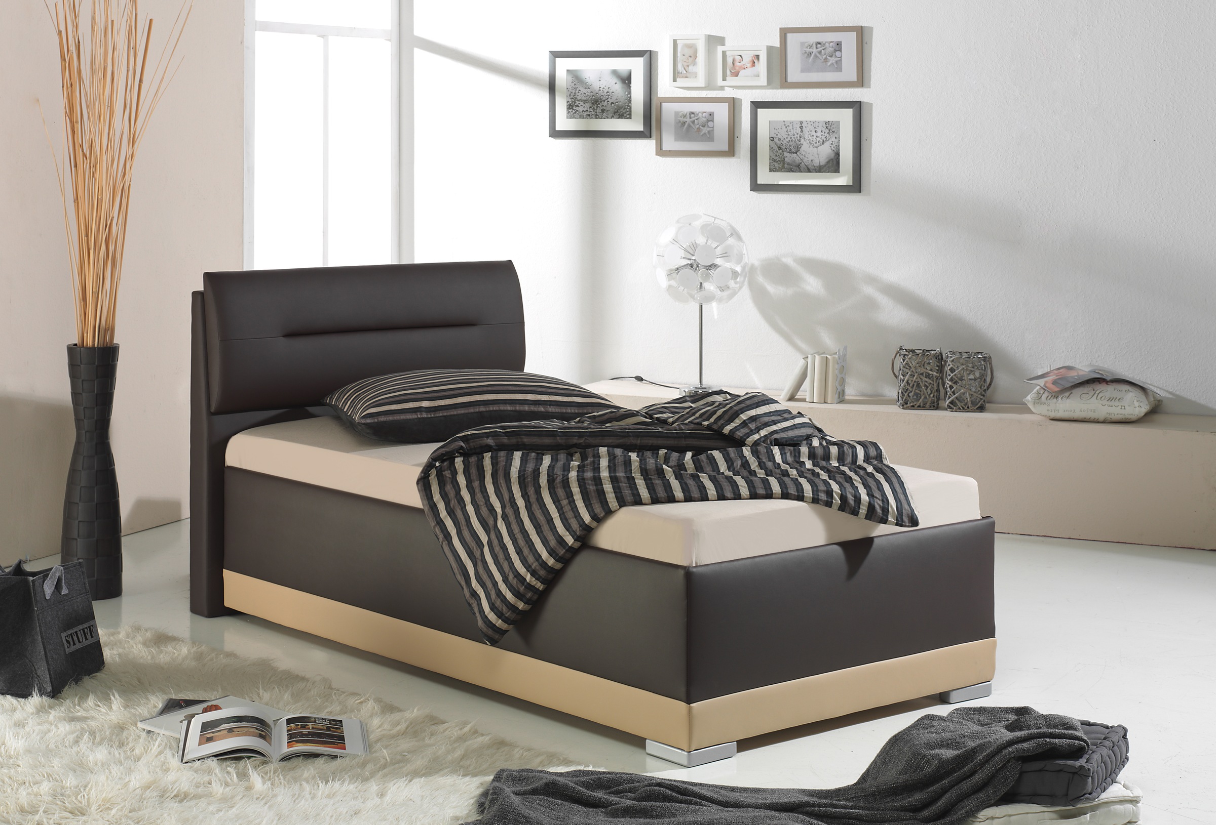 Maintal Polsterbett mit verstellbaren Kopfteil-Elementen günstig online kaufen