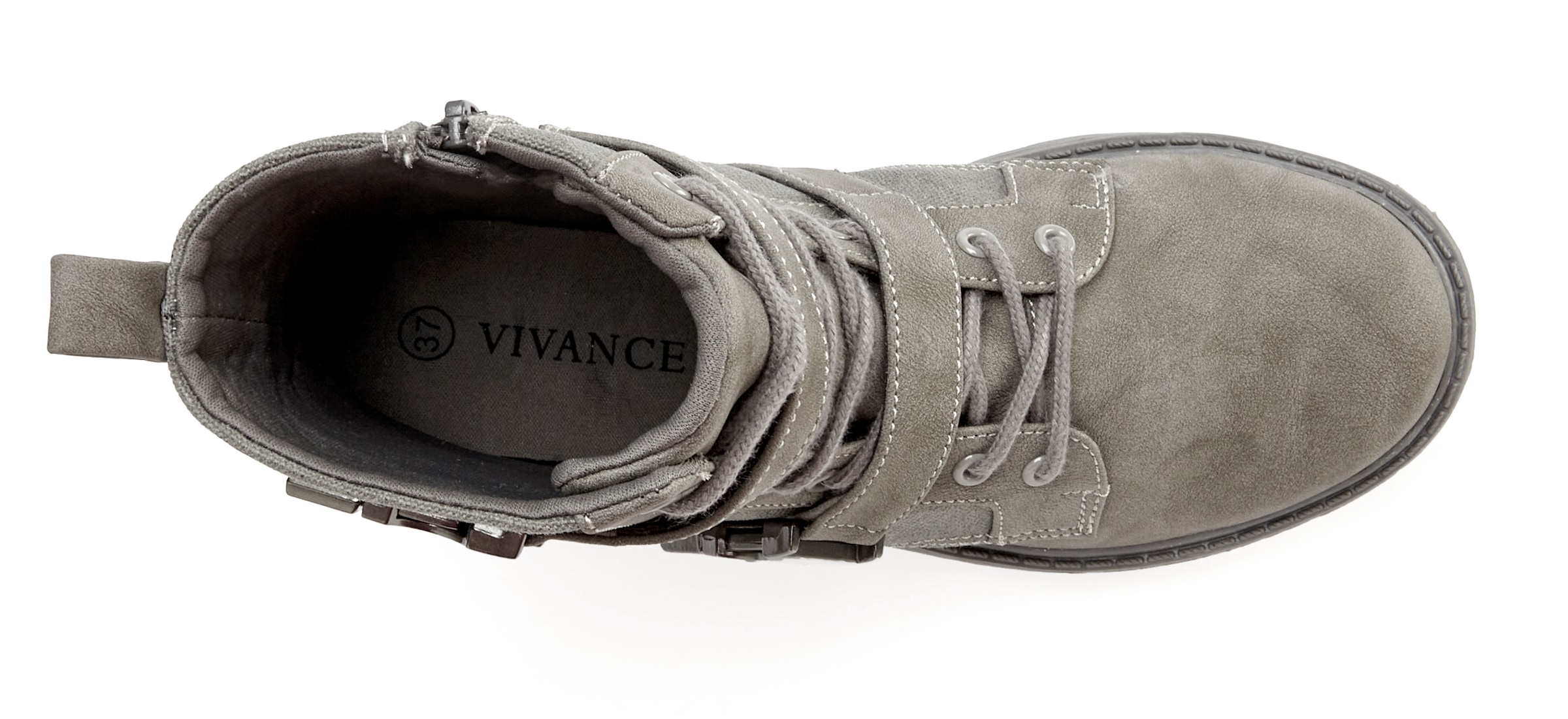 Vivance Stiefelette »Stiefel, Boots«, mit modischen Zierschnallen VEGAN