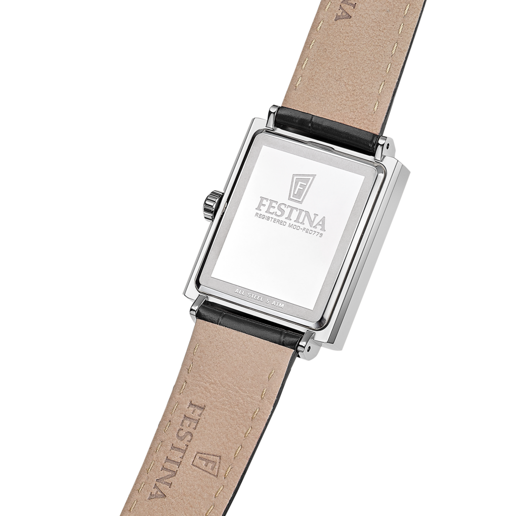 Festina Quarzuhr »On the Square« Armbanduhr, Damenuhr, Herrenuhr, Lederarmband, analog