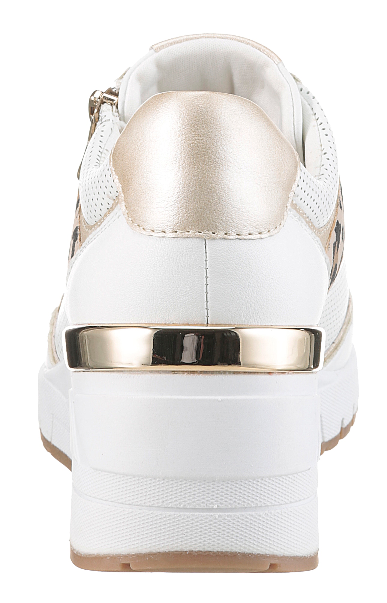 MARCO TOZZI Keilsneaker  , Freizeitschuh, Halbschuh Schnürschuh mit Außenreißverschluss