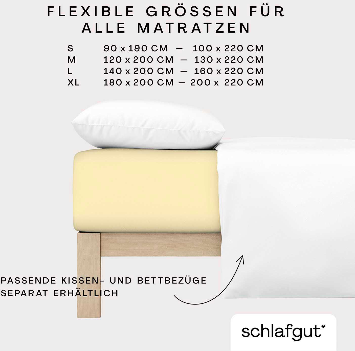 Schlafgut Spannbettlaken »Premium«, Zero Waste Verpackung, PREMIUM Qualität