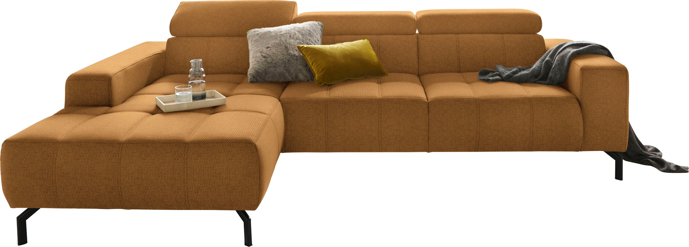 DOMO collection Ecksofa »Cunelli tolle Sitznähte als Designelement, fester günstig online kaufen