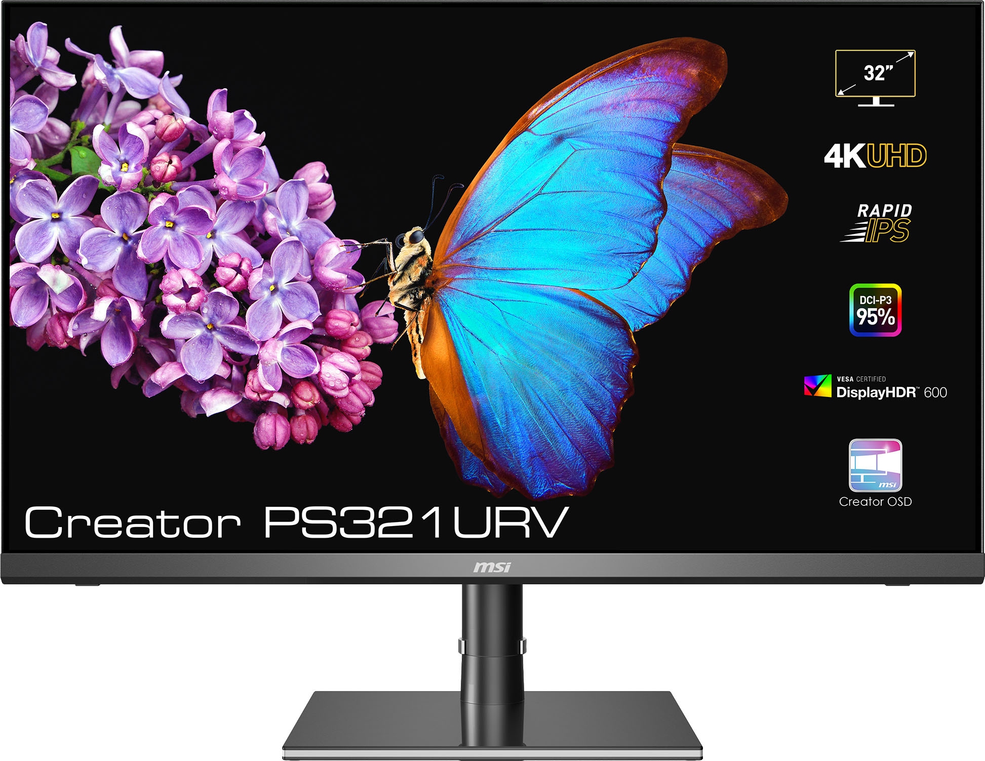 MSI LED-Monitor »Creator PS321URVDE«, 81 cm/32 Zoll, 3840 x 2160 px, 4K Ultra HD, 4 ms Reaktionszeit, 60 Hz