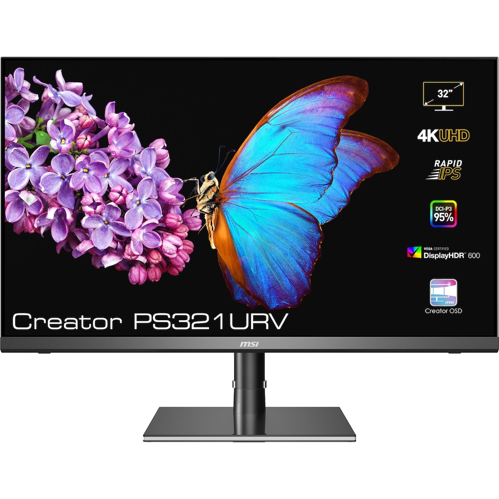 MSI LED-Monitor »Creator PS321URVDE«, 81 cm/32 Zoll, 3840 x 2160 px, 4K Ultra HD, 4 ms Reaktionszeit, 60 Hz