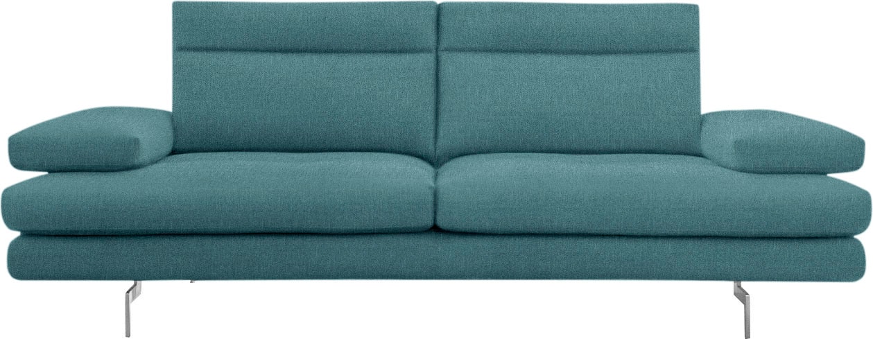 CALIA ITALIA 3,5-Sitzer »Toby Wing, italienisches Designsofa mit erstklassigem Sitzkomfort«, inklusive Sitztiefenverstellung, Füße in Chrom glänzend