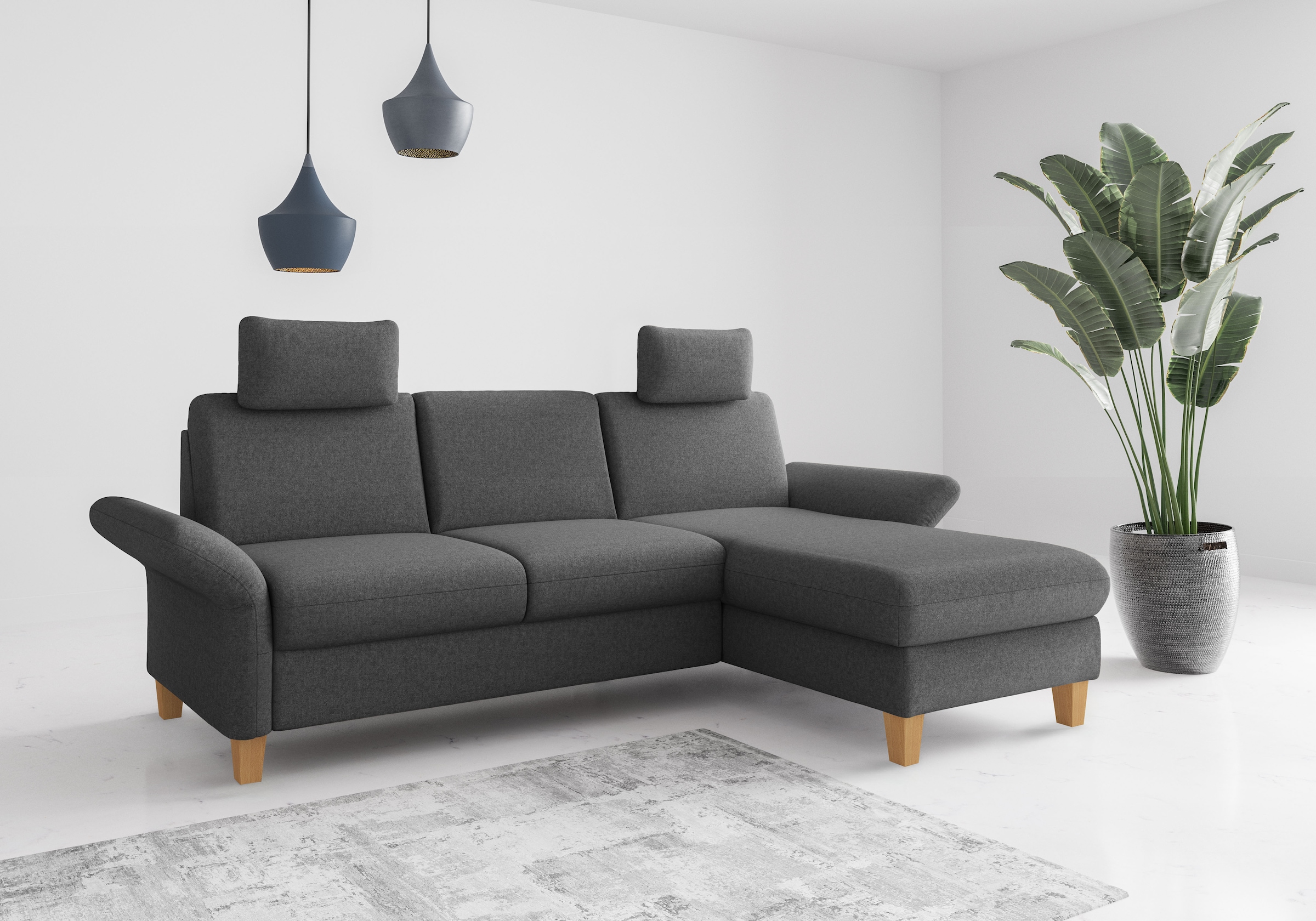 Home affaire Ecksofa "Rochelle, L-Form", wahlweise mit Armteilverstellung, günstig online kaufen