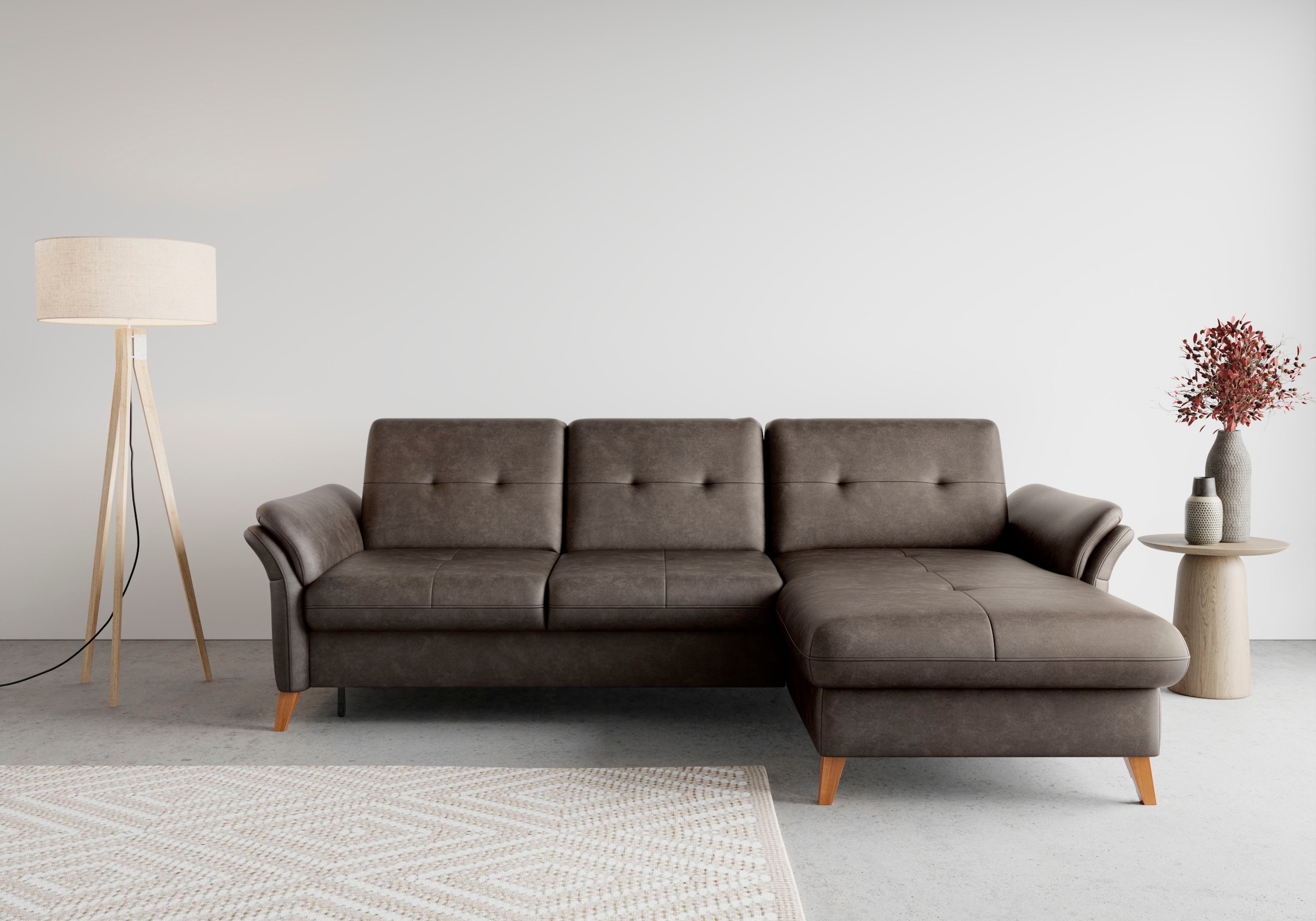 sit&more Ecksofa »Göteborg«, Sitztiefenverstellung und Federkern, wahlweise günstig online kaufen