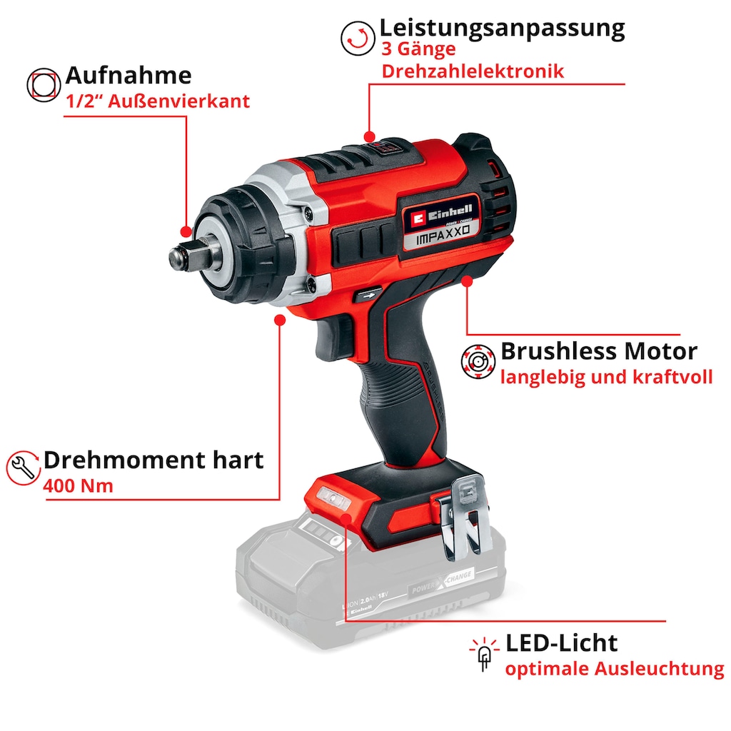 Einhell Akku-Schlagbohrschrauber »IMPAXXO 18/400«, ohne Akku