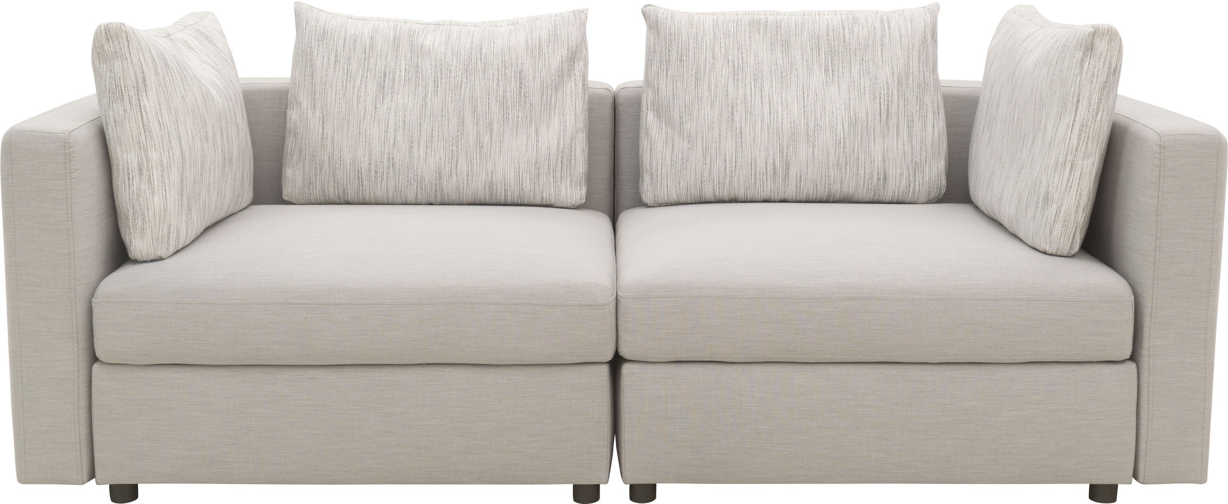 DOMO collection 2-Sitzer »Solskin, individuell erweiterbar/kombinierbar« mit losen Kissen. Rücken- und Seitenteile als Stecksystem.