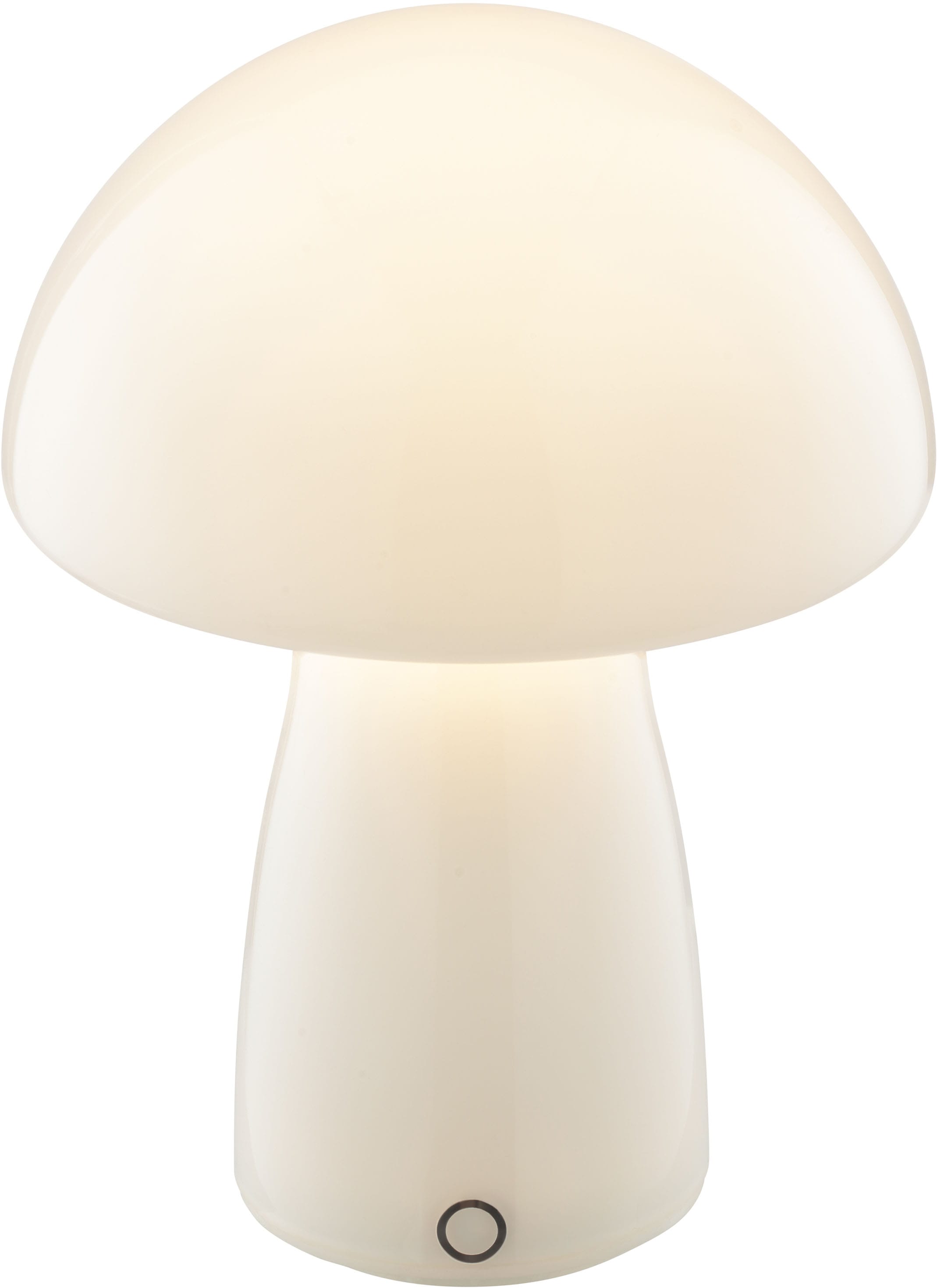 Brilliant LED Tischleuchte »Erik« LED-Modul 1 Stk. Warmweiß Pilzleuchte mit Akku, 22 x 16 cm, 250 lm, 2700 K, dimmbar, Glas, weiß