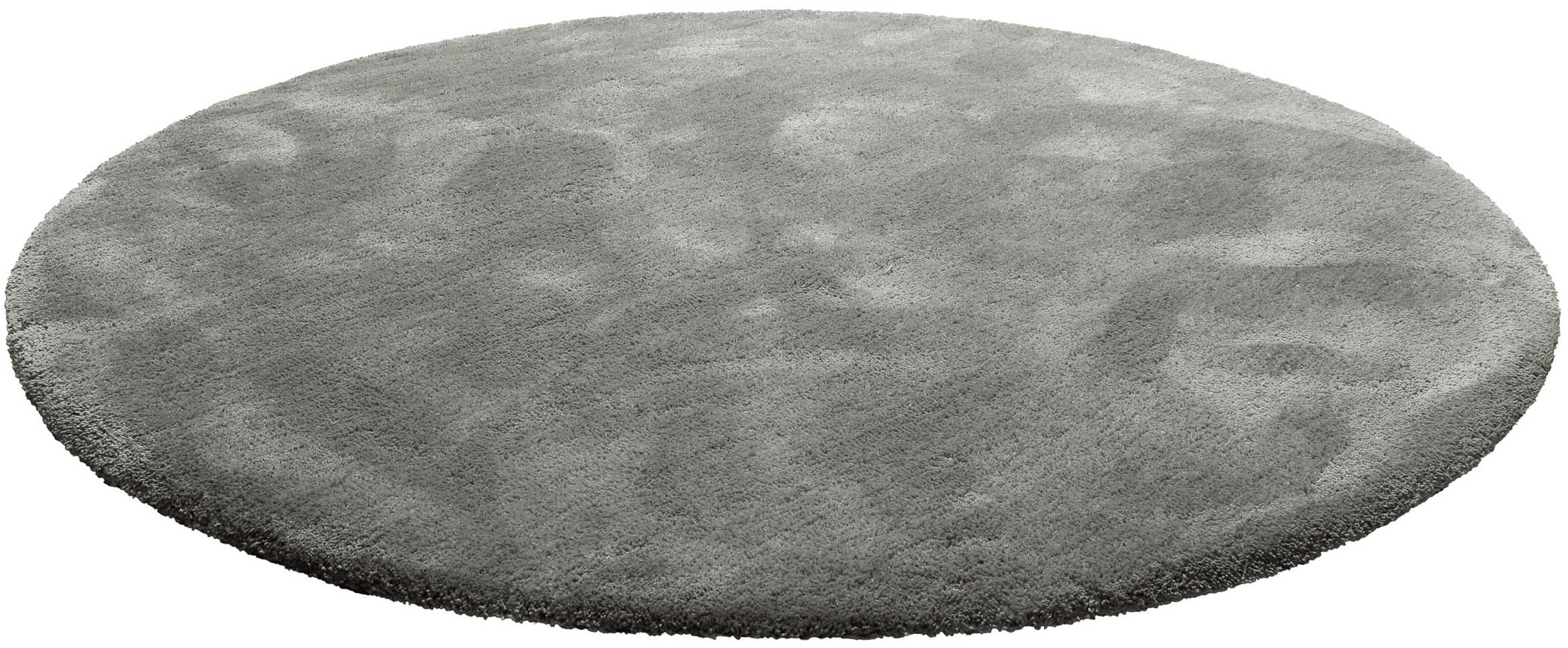 Homie Living Teppich »Pisa«, rund, 25 mm Höhe, Hochflor, Microfaser, uni, w günstig online kaufen