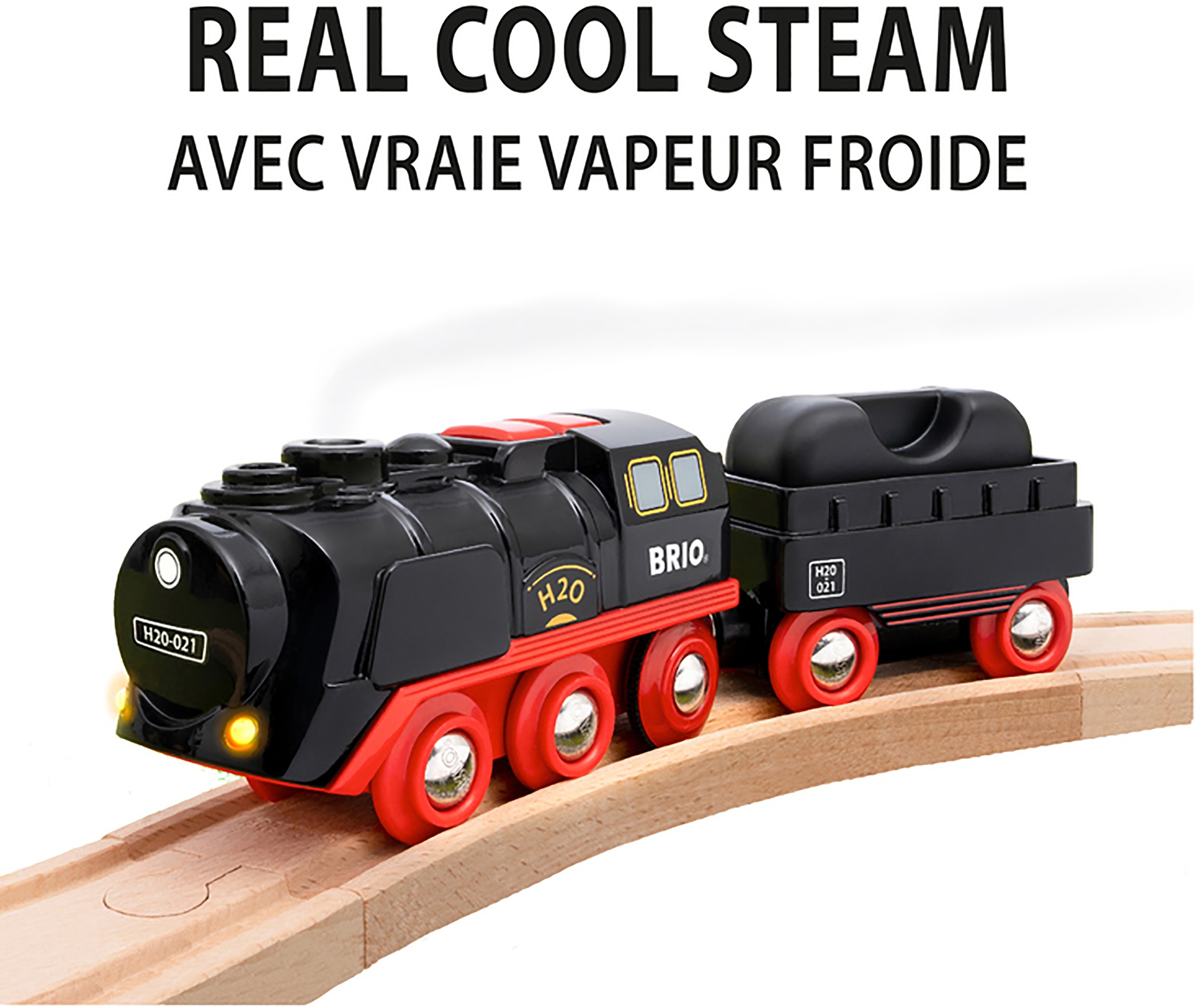 BRIO® Spielzeug-Eisenbahn »BRIO® WORLD, Batterie-Dampflok Weihnachts-Set«, (Set), FSC® - schützt Wald - weltweit