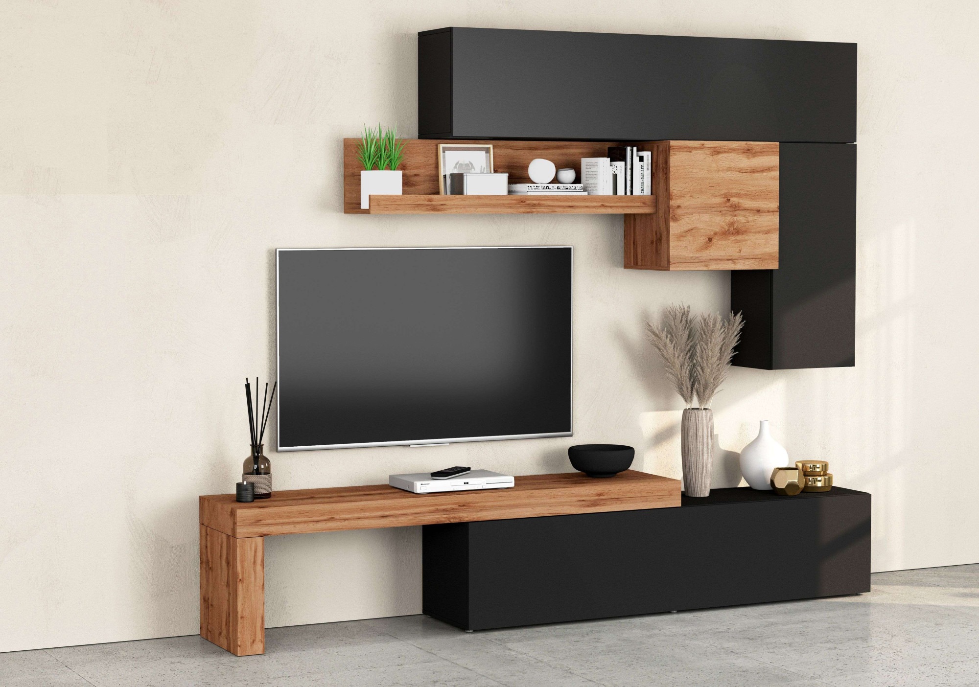 INOSIGN Wohnwand »Chronos Wohnwand, Medienwand, 5-er set«, (Set, 5 St.), ca günstig online kaufen