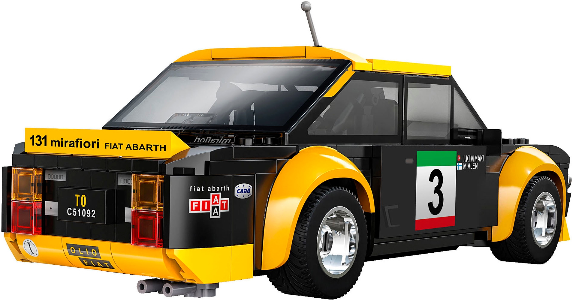 Jamara RC-Auto »CaDA, Fiat Abarth 131 1:20 schwarz 2,4GHz Bricks«, (216 tlg.)