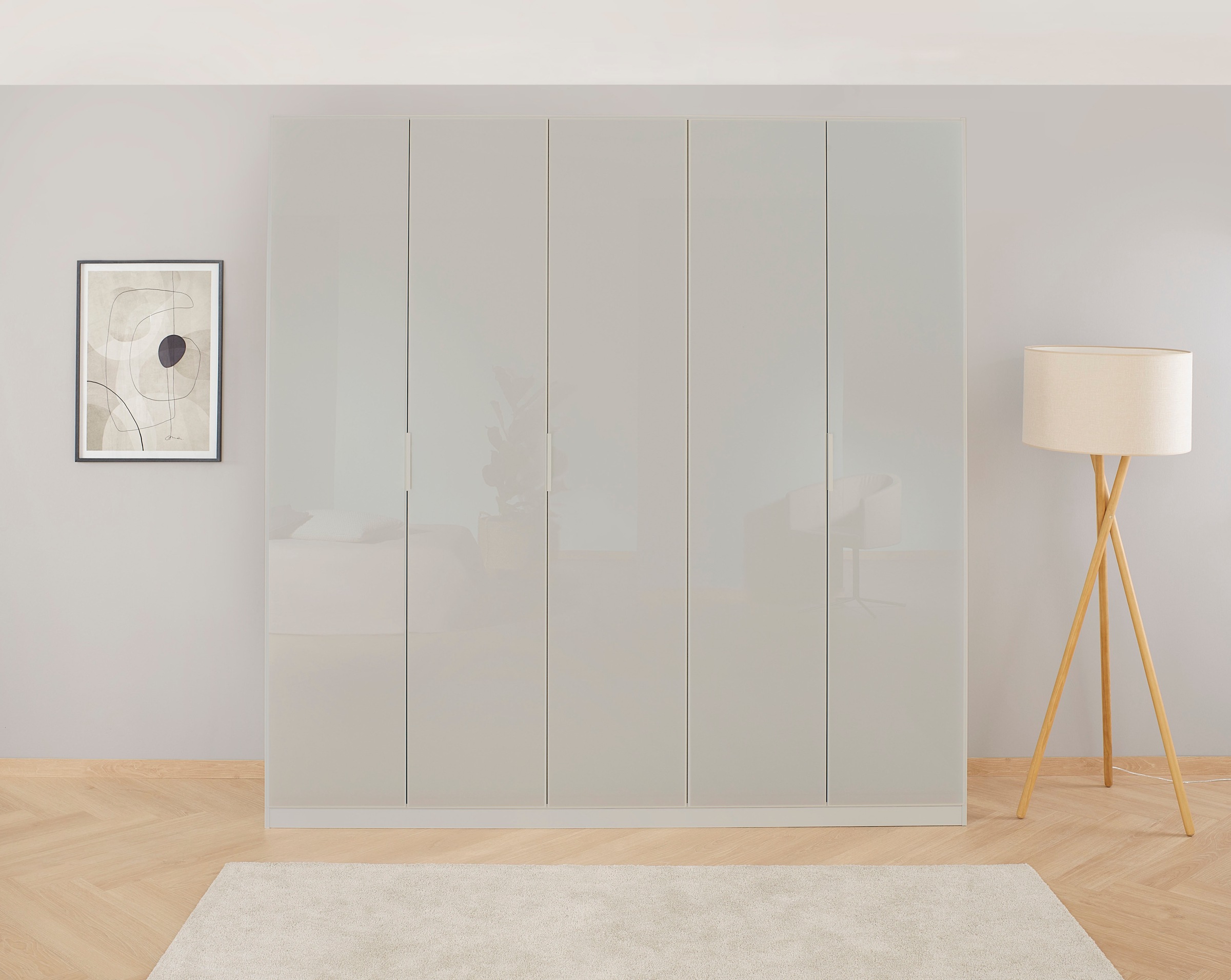 rauch Drehtürenschrank »Kleiderschrank Schrank Garderobe KOLUNA mit hochwertiger Glasfront«, inkl. 2 Innenschubladen sowie extra Einlegeböden MADE IN GERMANY