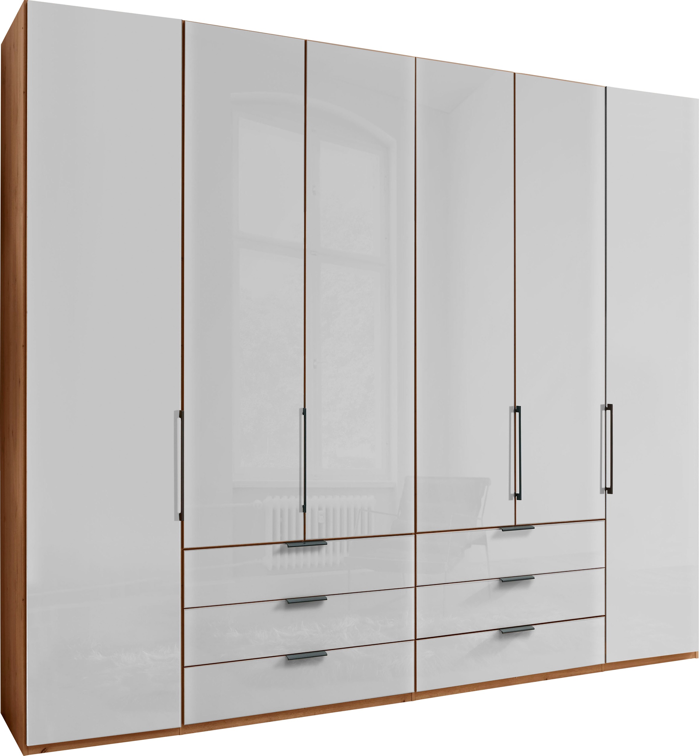 WIEMANN Falttürenschrank "Monaco", Teil-Glasfront sowie hochwertige Beschlä günstig online kaufen