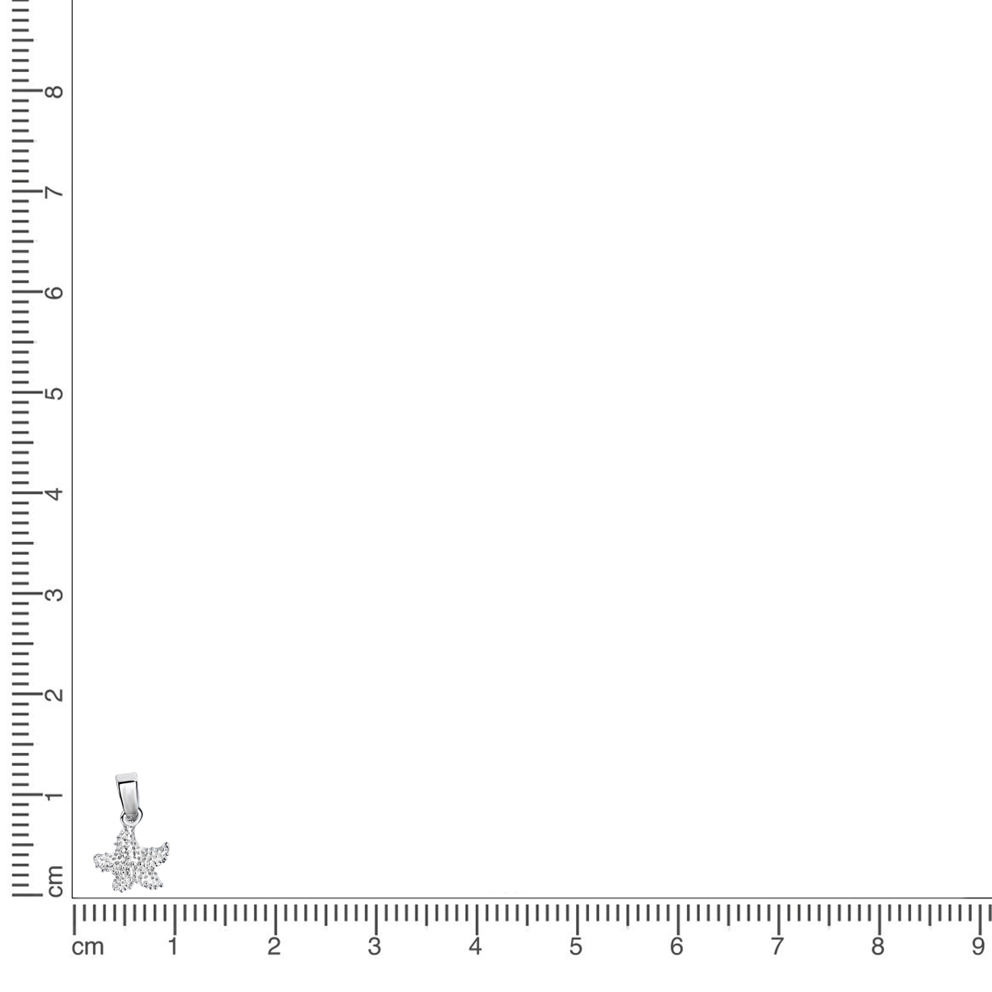 Vivance Kettenanhänger »925/- Sterling Silber rhodiniert Seestern«