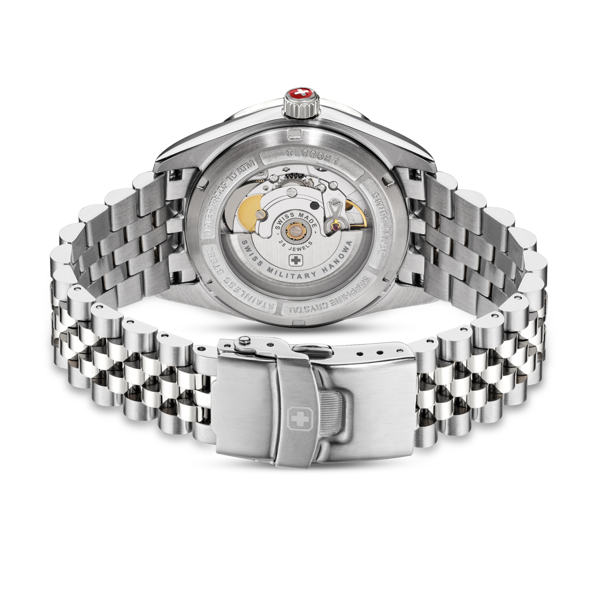 Swiss Military Hanowa Automatikuhr »Diligenter« Armbanduhr, Herrenuhr, Swiss Made, Mechanische Uhr, Edelstahlarmband