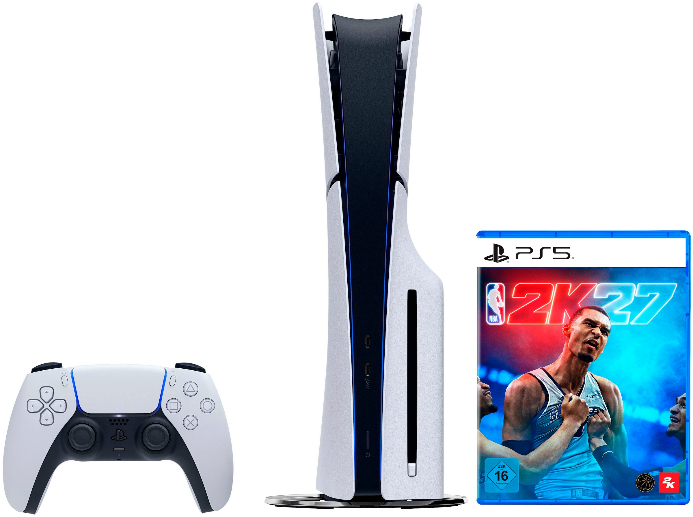 PlayStation 5 Konsolen-Set »PS5 Disk Edition (Slim) inkl. NBA 2K27« 1.000 GB 1 TB