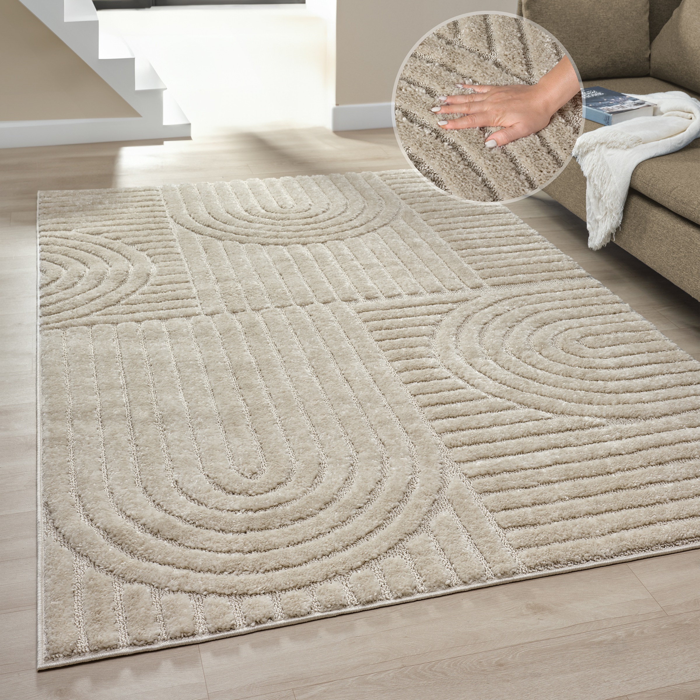 OTTO home Teppich »Jonne, Boho-Design, Scandi, Designteppich« rechteckig 20 günstig online kaufen