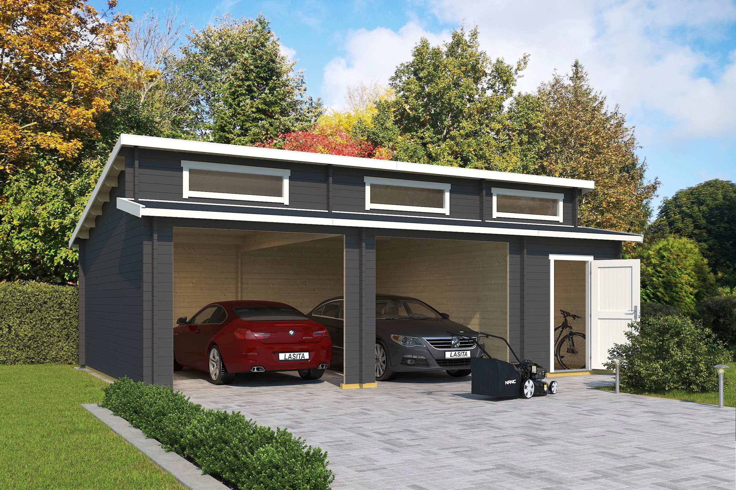 LASITA MAJA Garage »Hawaii«, (Für 2 Fahrzeuge geeignet)