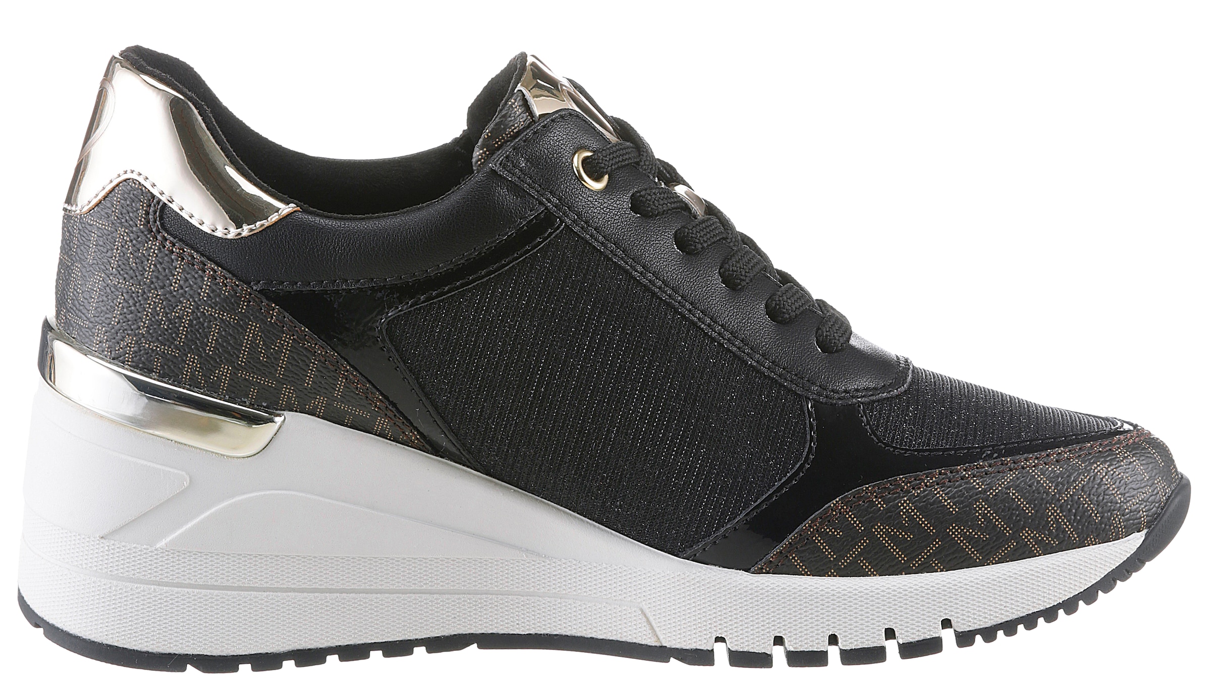 MARCO TOZZI Keilsneaker  , Freizeitschuh, Halbschuh, Schnürschuh in veganer Verarbeitung