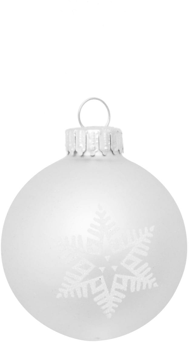 Krebs Glas Lauscha 16 Christbaumkugeln bei Christbaumschmuck, St.), aus online »Schneeflocke Weihnachtsbaumkugel silberfarben«, Glas (Set, Weihnachtsdeko