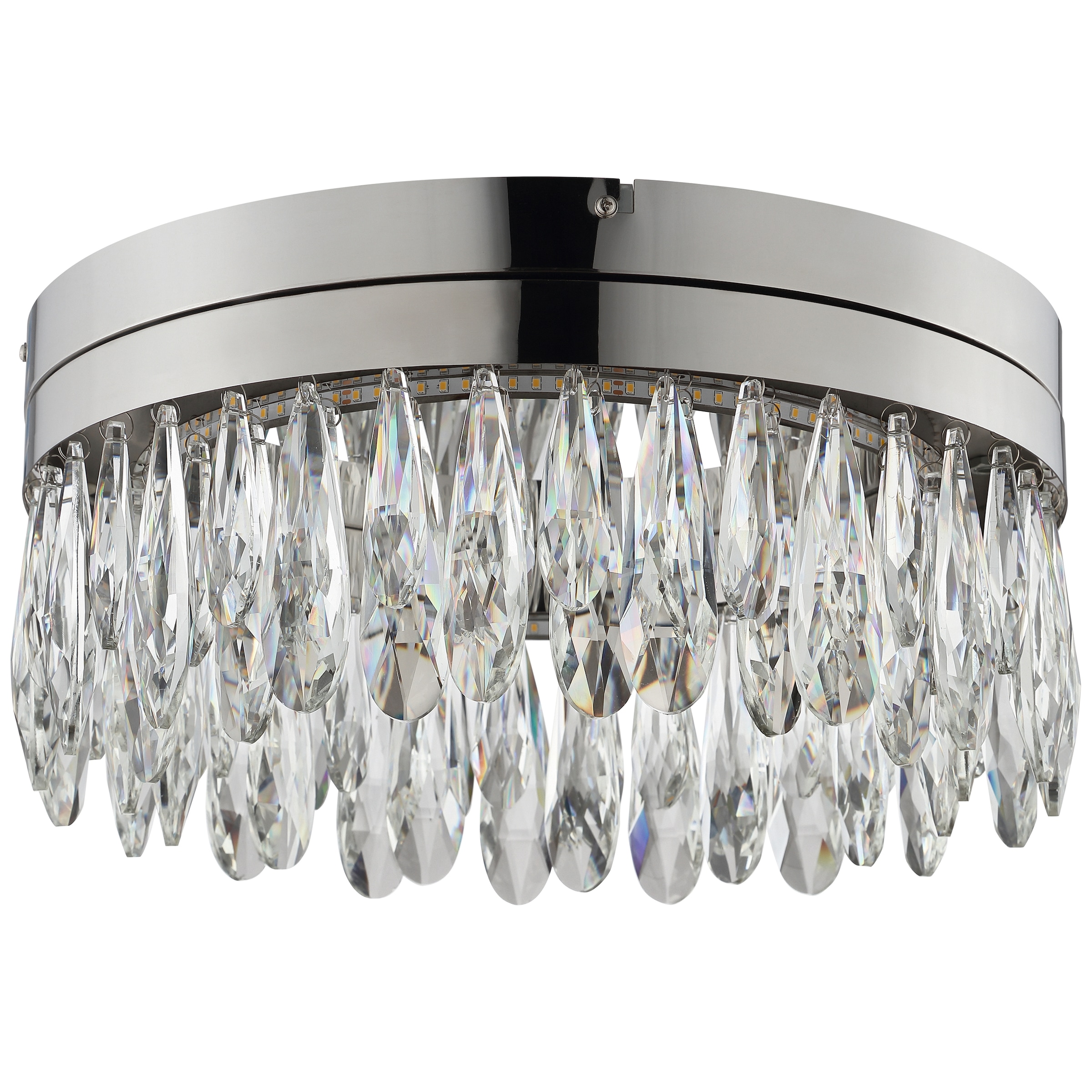 lumiCouture LED Deckenleuchte »Celestia« LED-Modul 1 Stk. Warmweiß Ø 40 cm, 3300 lm, 2700 K, K9- Kristalle, Memoryfunktion