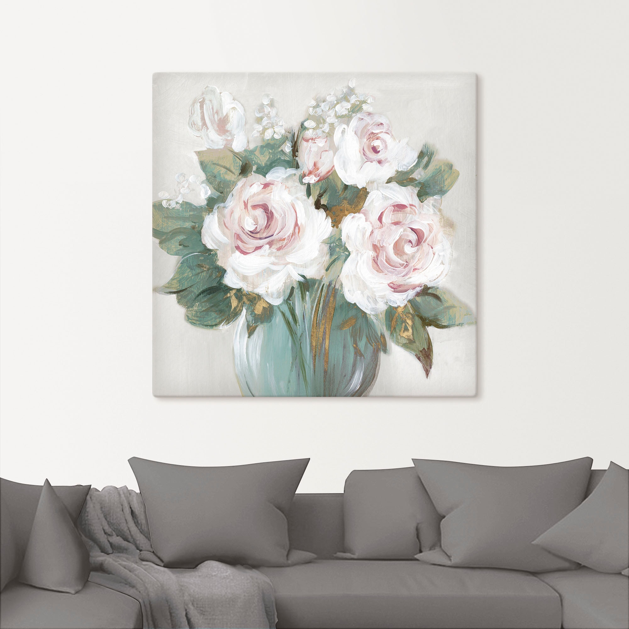 Artland Wandbild »Goldener Blumenstrauß«, Blumenbilder, (1 St.), als Alubild, Outdoorbild, Leinwandbild, Poster in verschied. Größen
