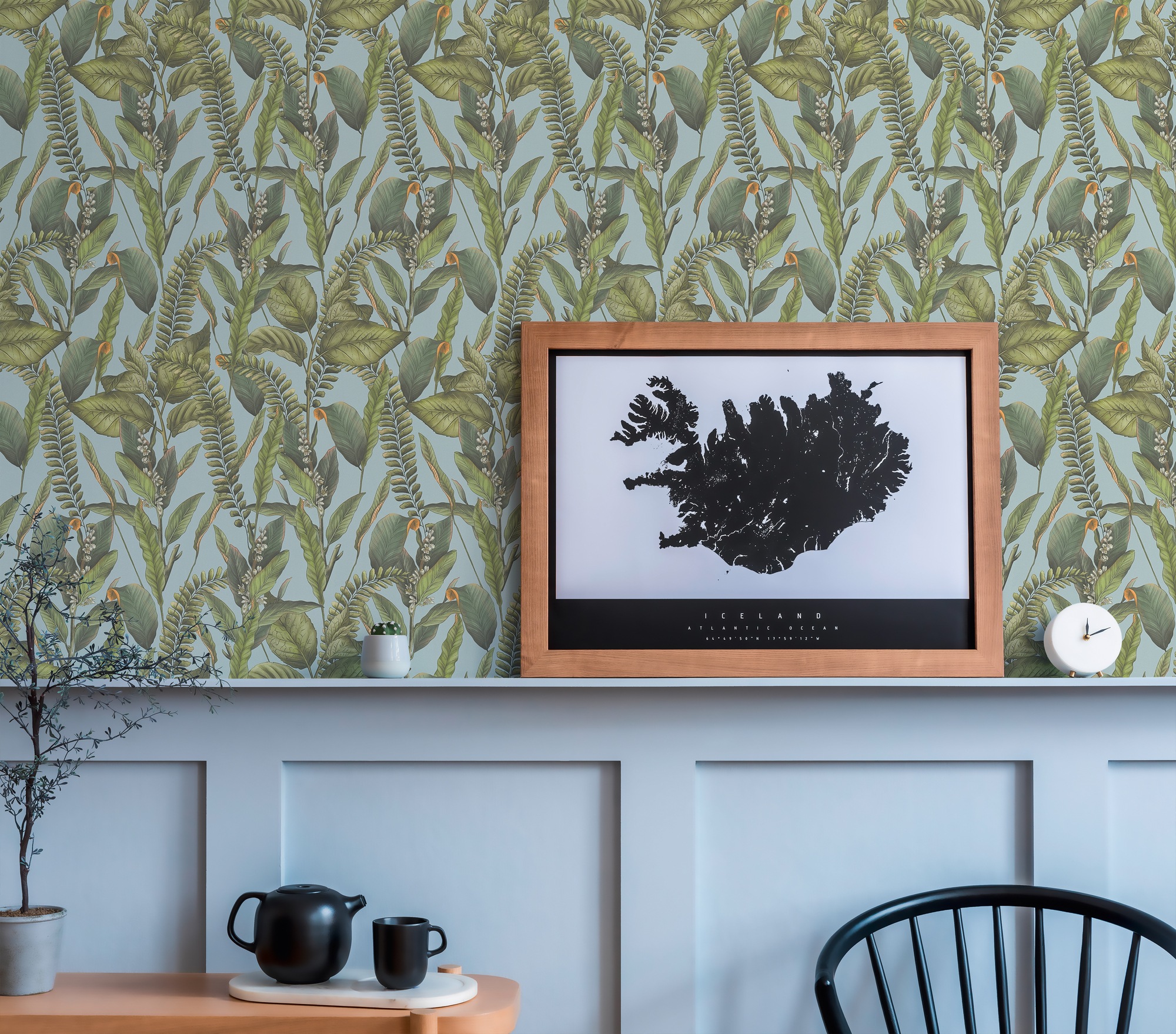 living walls Vliestapete »Drawn Into Nature Dschungel-Tapete Mustertapete Floral Natur«, matt, Vliestapete Dschungel für Schlafzimmer Küche Wohnzimmer Dschungel Flur