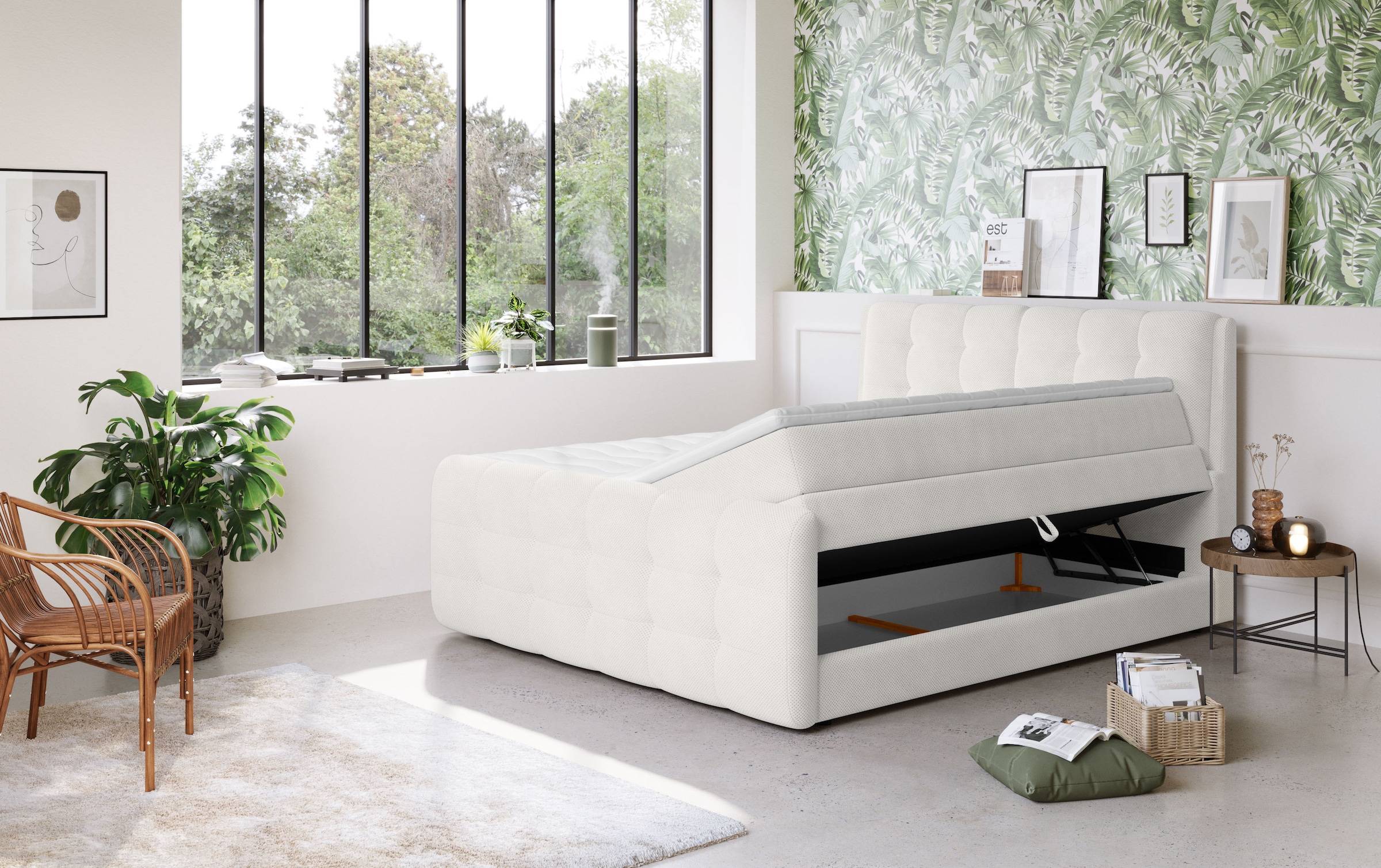 COTTA Boxspringbett »Fort mit Bettkasten, inkl. Topper«, erhältlich in verschiedenen Breiten (160cm, 180cm & 200cm)