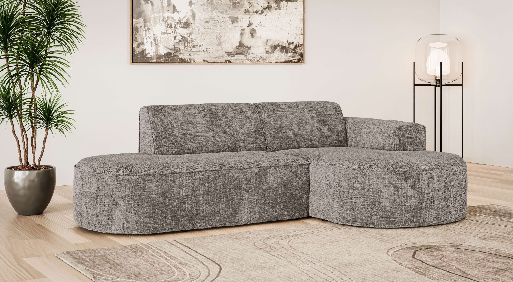 OTTO home Ecksofa »ADELLA XL Design-Sofa mit Recamiere rechts/links, 263/15 günstig online kaufen