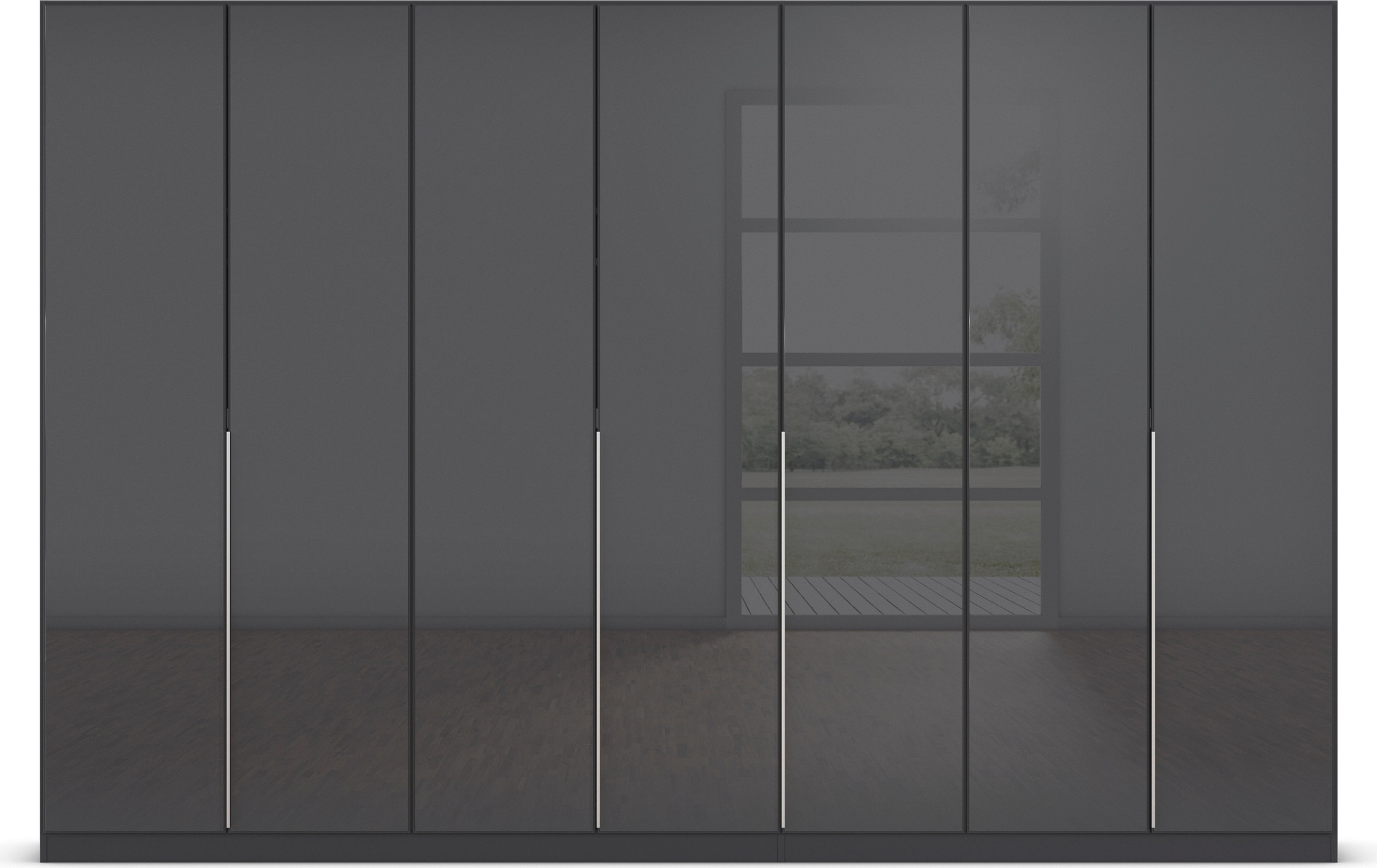 rauch Drehtürenschrank »Kleiderschrank Kleiderschränke Schrank Garderobe AGORDO mit Glasfront«, (in zwei Griff-Farben), durchdachte Innenausstattung, in 6 Breiten und 2 Höhen MADE IN GERMANY