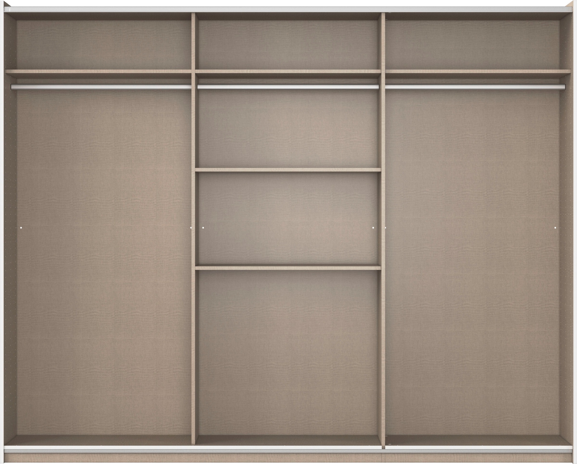 rauch Schwebetürenschrank »AURELIO Kleiderschrank Garderobe TOPSELLER OTTO´s CHOICE«, 3 verschiedene Ausstattungsvarianten Griffe aus Metall MADE IN GERMANY